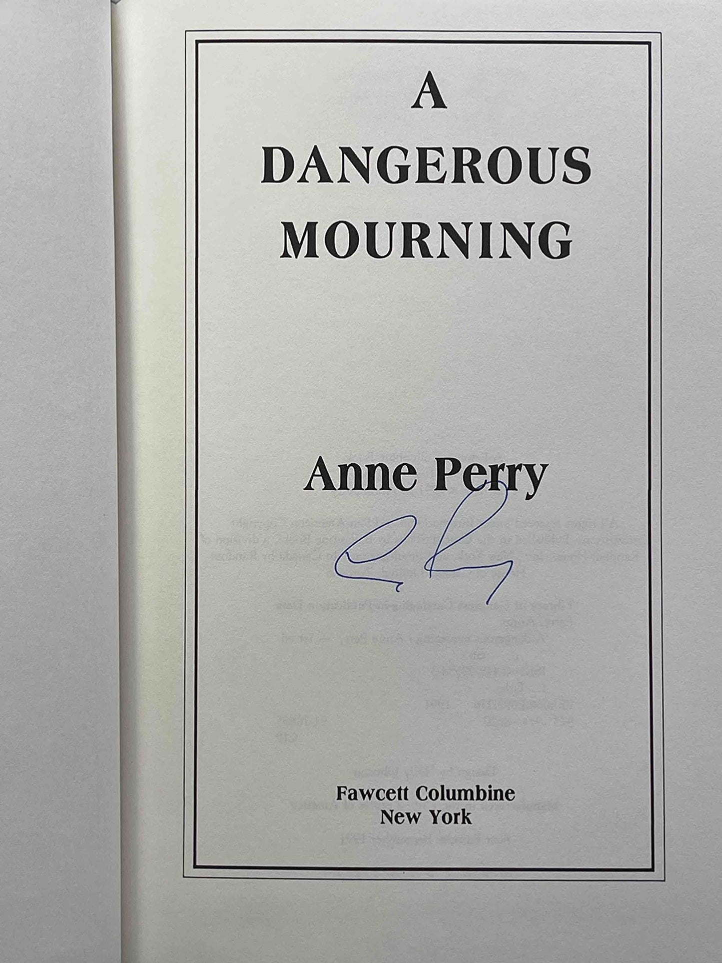 A Dangerous Mourning by Perry, Anne