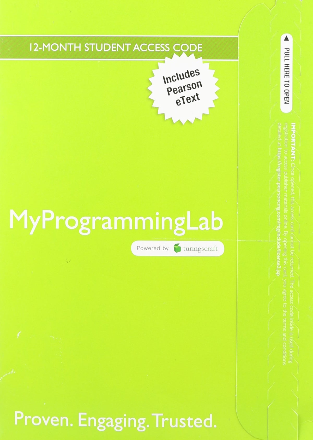 MyLab Programming with Pearson eText -- Access Card -- for Starting Out with Java: From Control Structures through Objects (MyProgrammingLab (Access Codes))