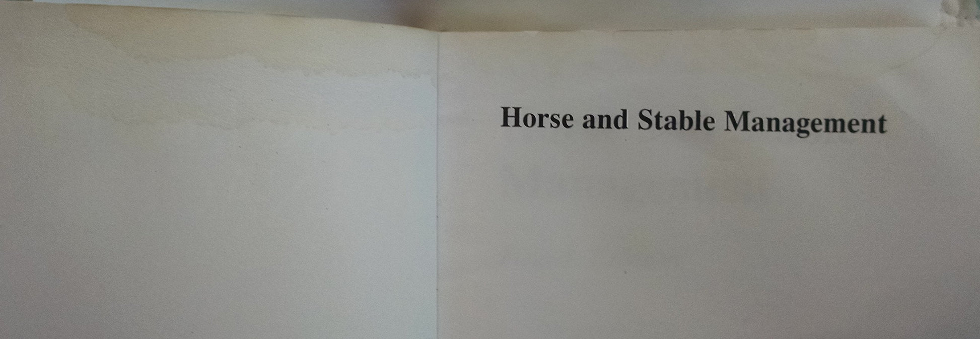 Horse and Stable Management
