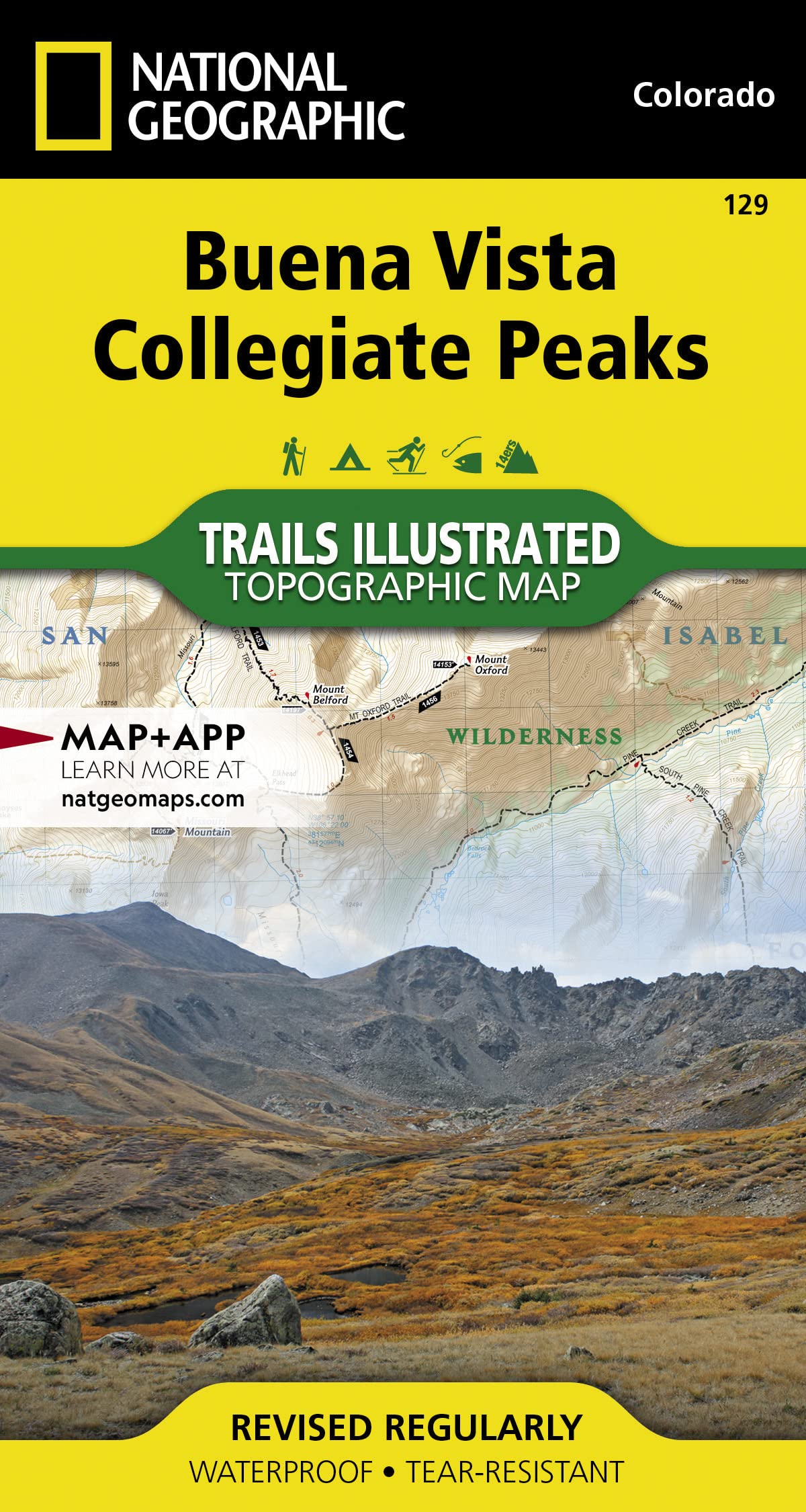 Buena Vista, Collegiate Peaks Map (National Geographic Trails Illustrated Map, 129)
