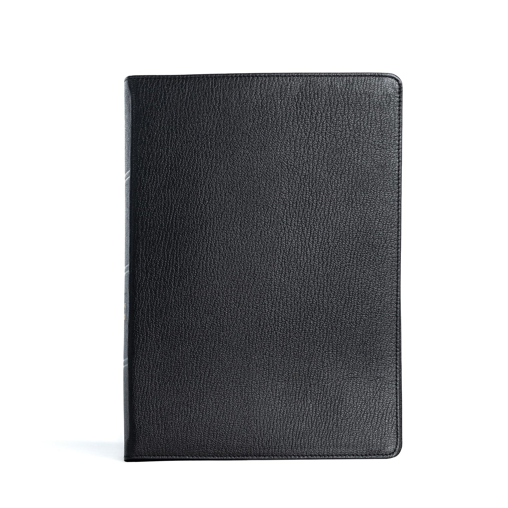 CSB Spurgeon Study Bible, Holman Handcrafted Collection, Black Premium Goatskin, Black Letter, Study Notes and Commentary, Quotes, Sermons Outlines, Easy-to-Read Bible Serif Type