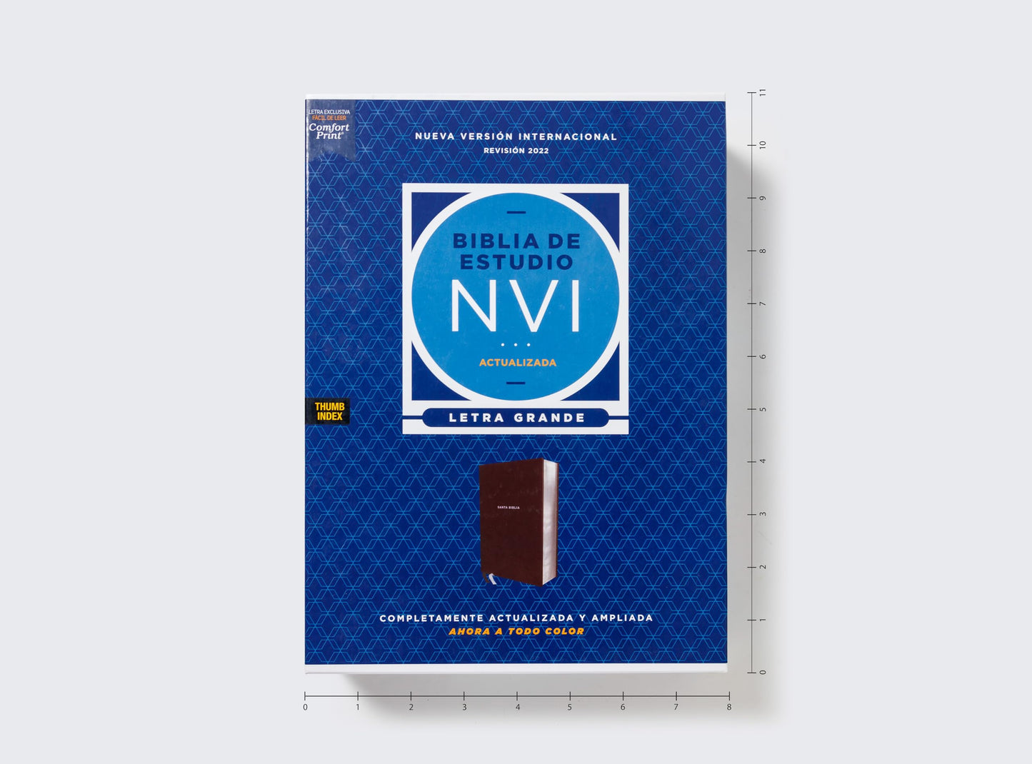 NVI, Biblia de Estudio actualizada, Revisin 2022, Leathersoft, Caf, Letra grande, Interior a color, Palabras de Jess en Rojo, con ndice, Comfort Print (Spanish Edition)