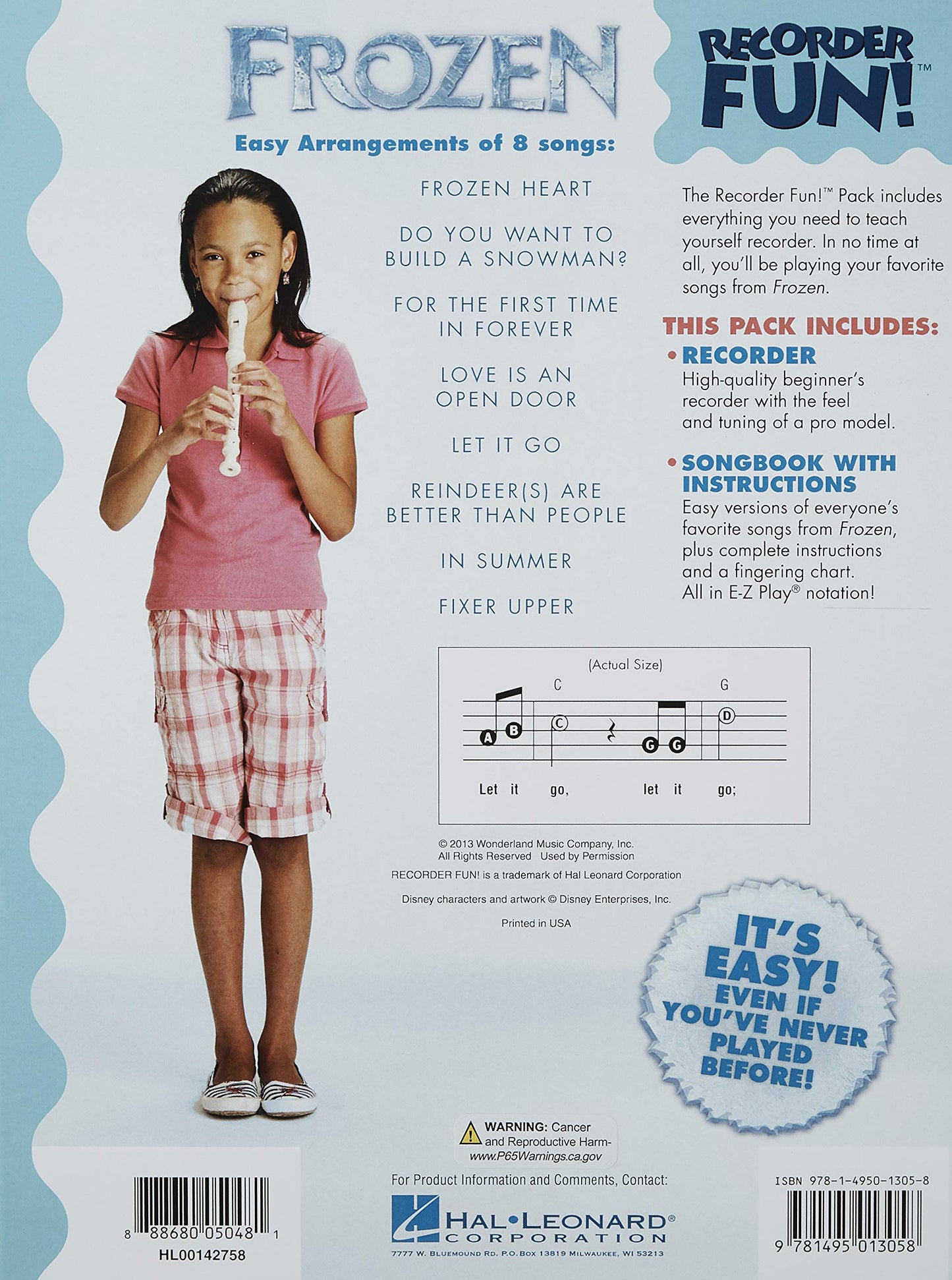 Frozen - Recorder Fun!: Pack with Songbook and Instrument
