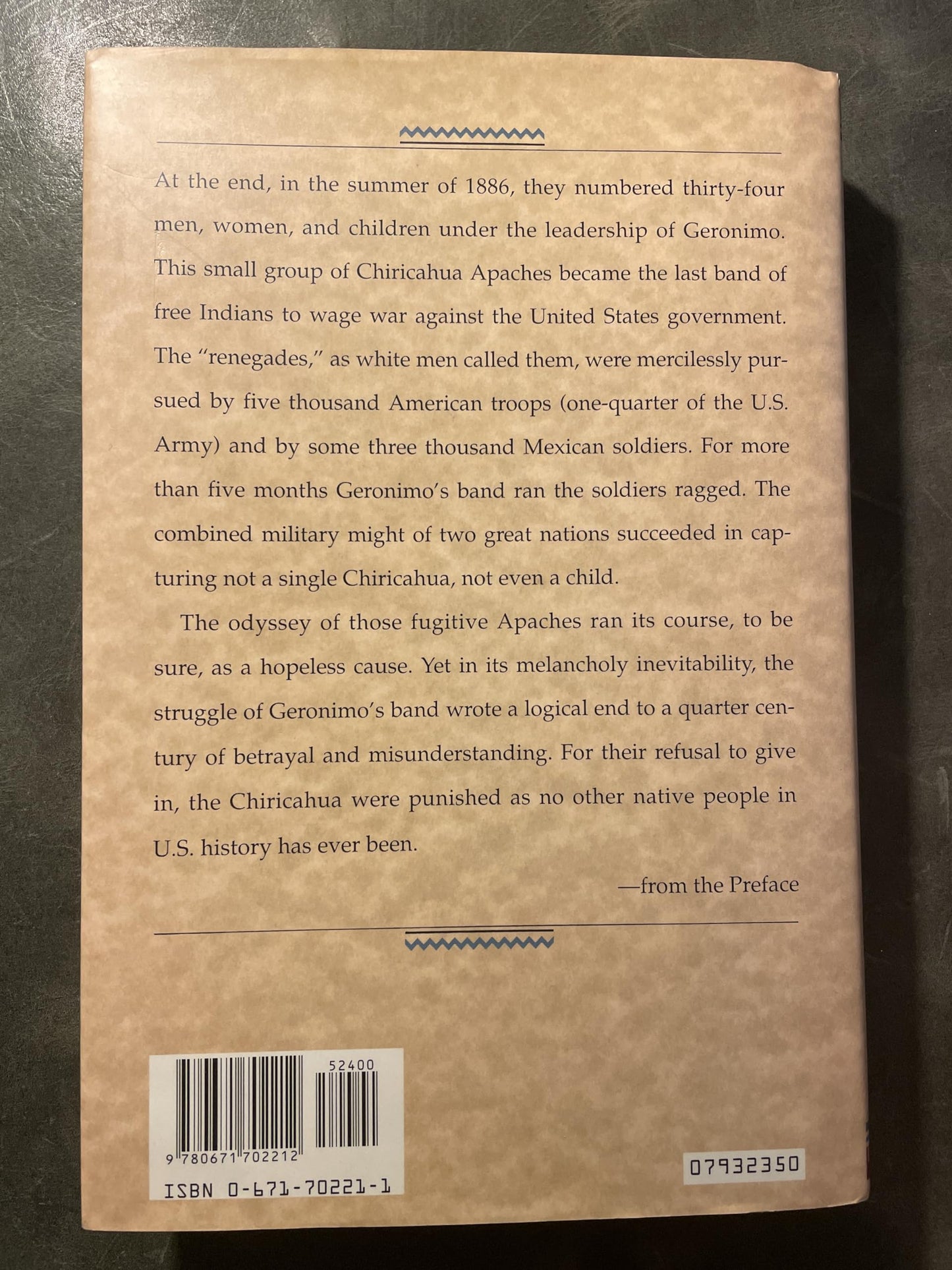 Once They Moved Like the Wind: Cochise, Geronimo, and the Apache Wars