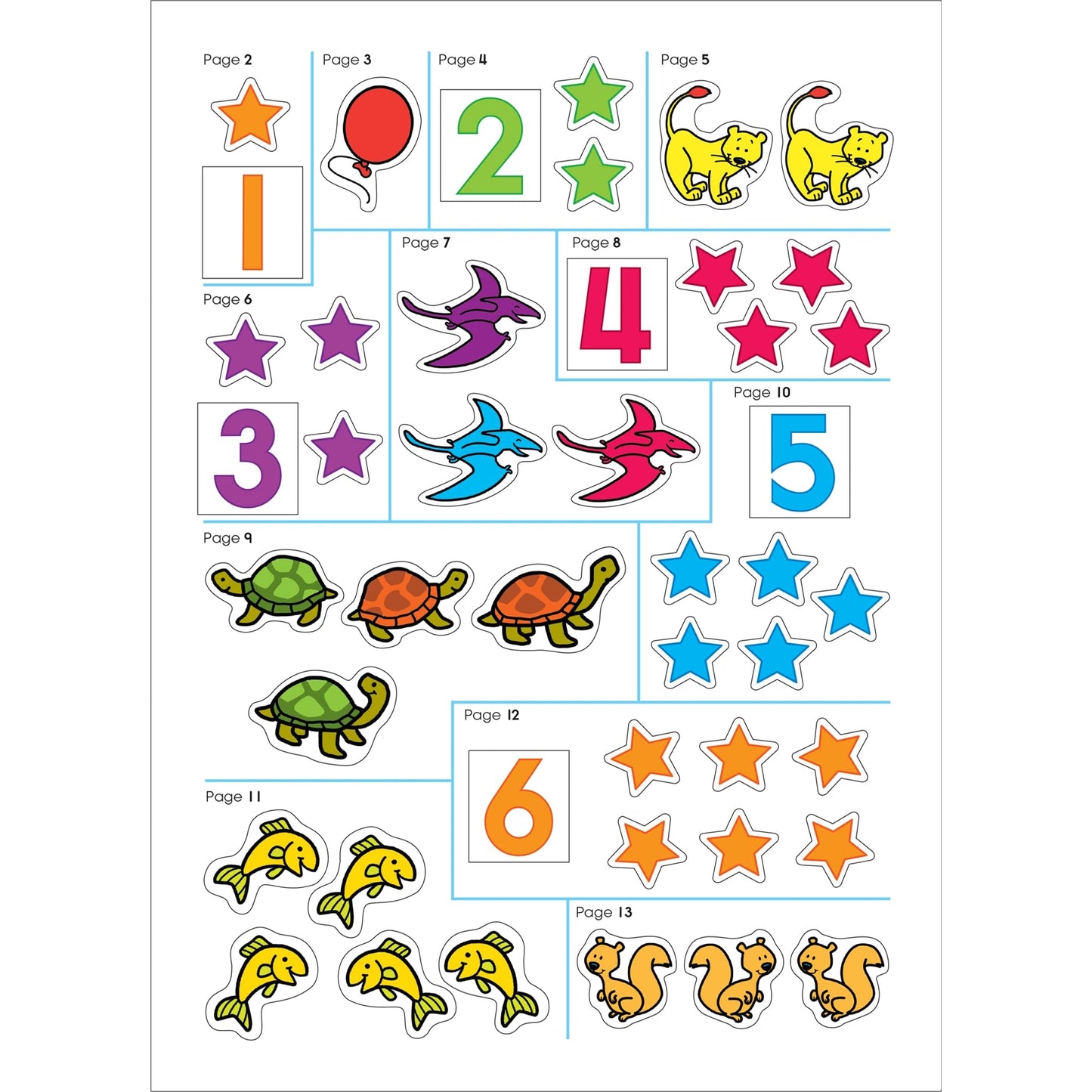 School Zone - Math Stickers Workbook - 64 Pages, Ages 3 to 6, Preschool to Kindergarten, 426 Stickers, Counting, Numbers 1-12, Telling Time, and More (School Zone Stuck on Learning Book Series)