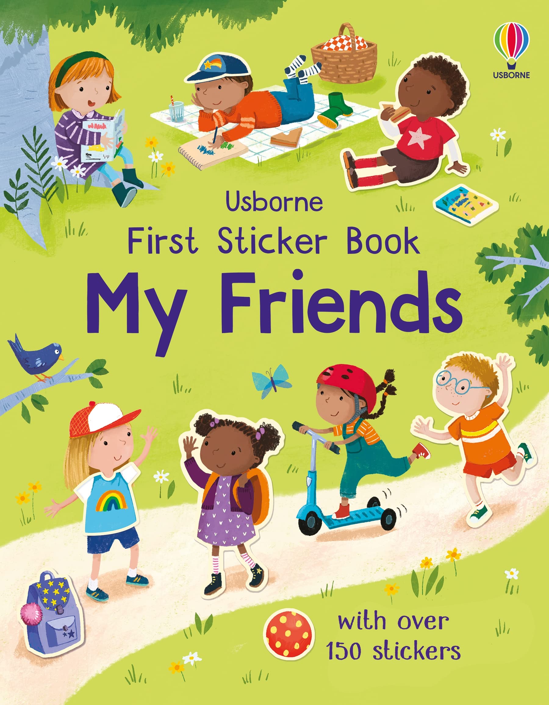 First Sticker Book My Friends: A Screen-Free Activity Book About Parties, Playgrounds, and Social Skills with Over 150 Stickers for Kids (Ages 3-5)