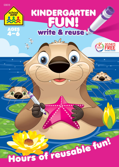 School Zone Kindergarten Fun! Write & Reuse Workbook