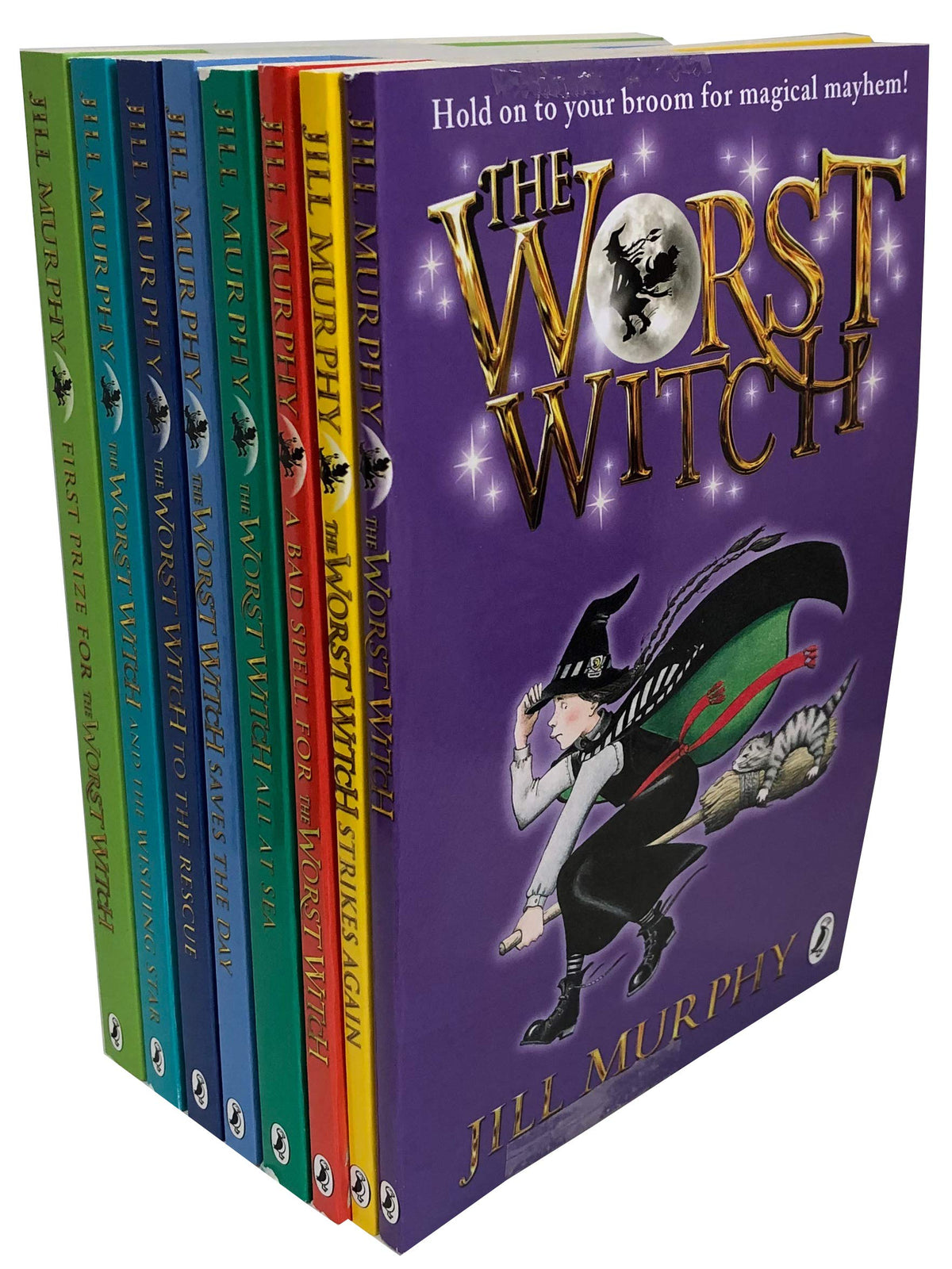 The Worst Witch 8 Books Collection Set By Jill Murphy (The Worst Witch, Strikes Again, A Bad Spell, All At Sea, Saves The Day, To The Rescue, Wishing Star & First Prize)