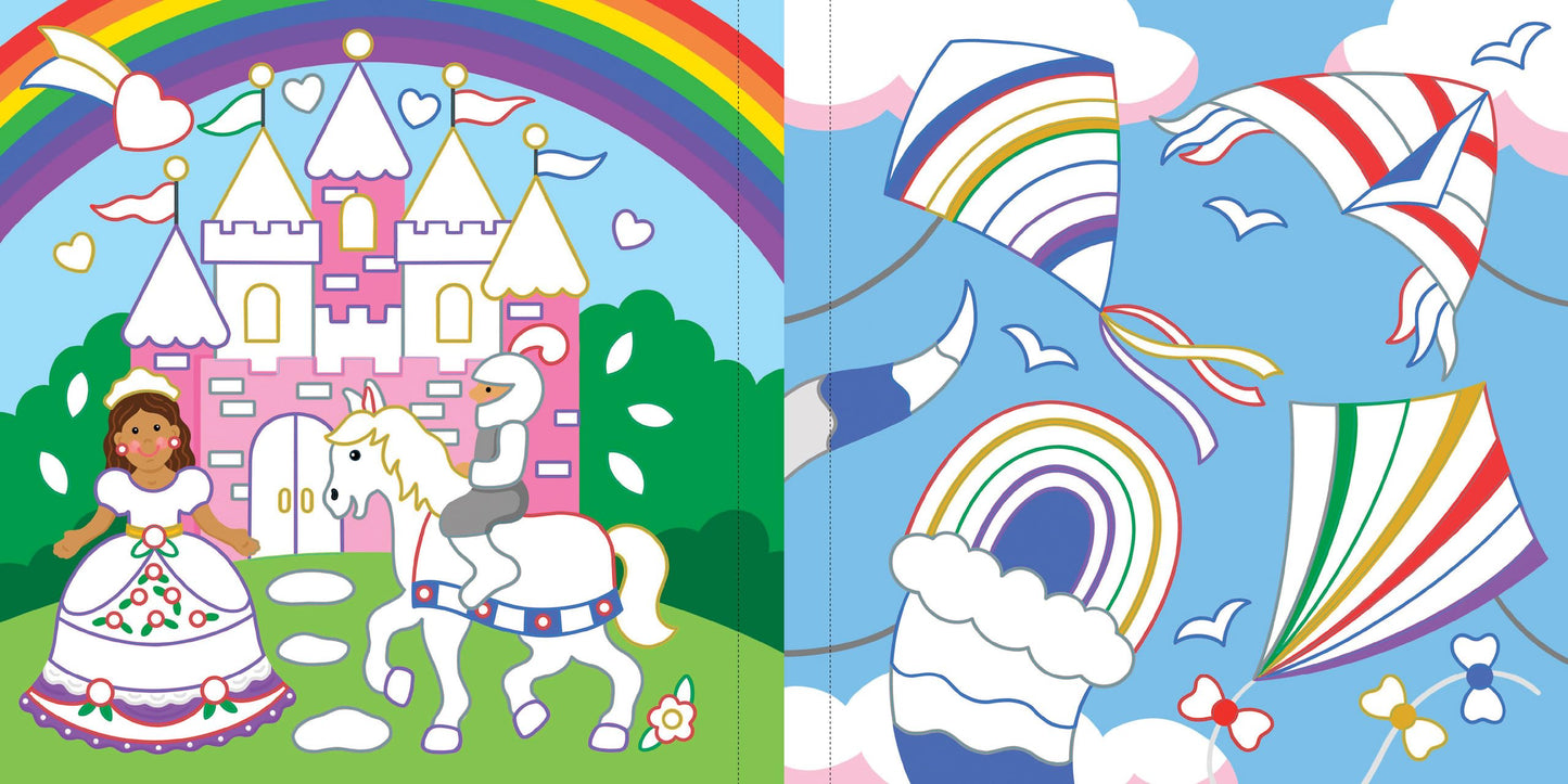 Color-By-Foil Sticker Book - Sparkle and Shine Create 10 amazing scenes using shiny colored foils. Just peel, press and lift. Voila!)