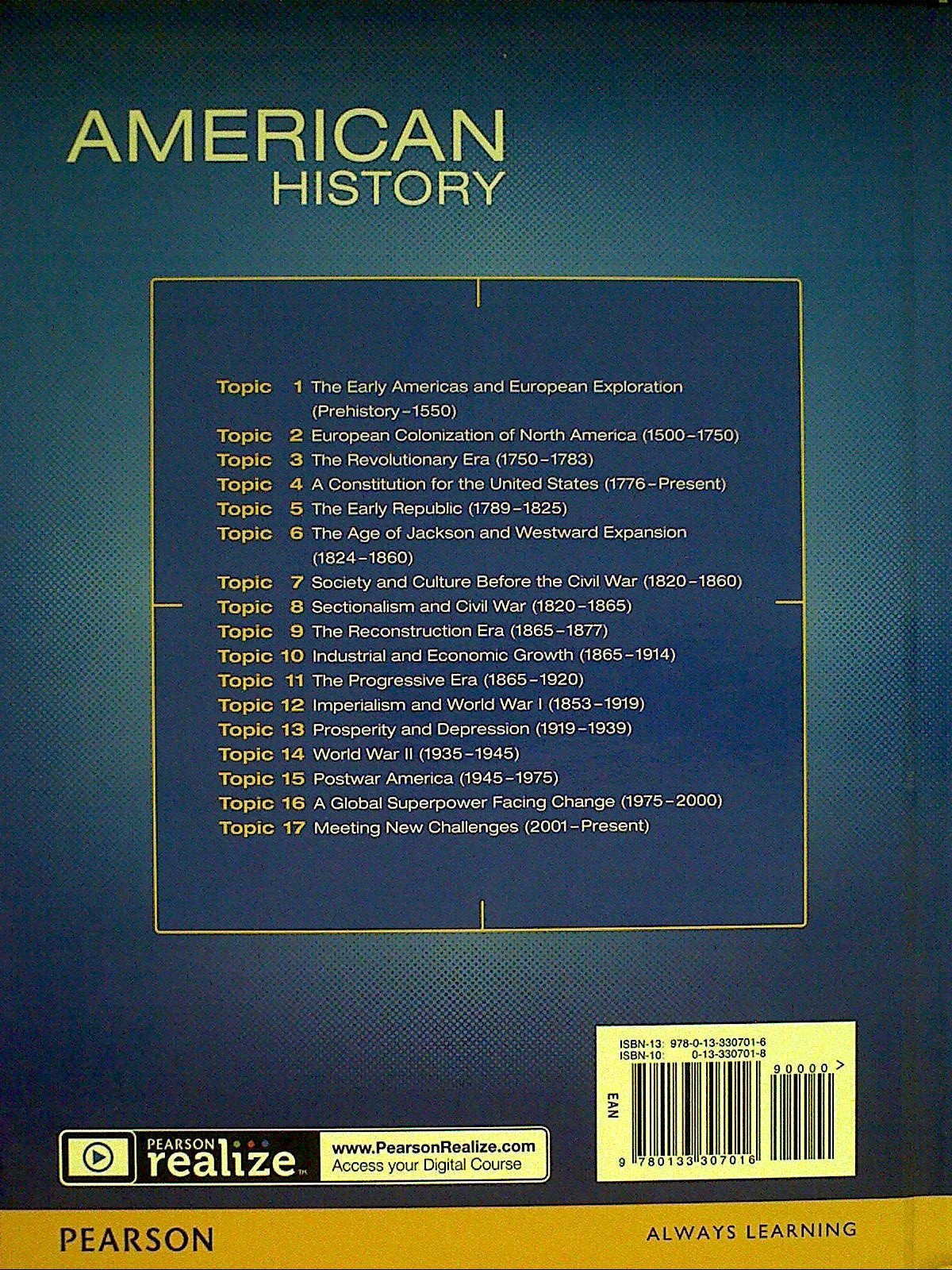 Middle Grades American History 2016 Student Edition Grade 8