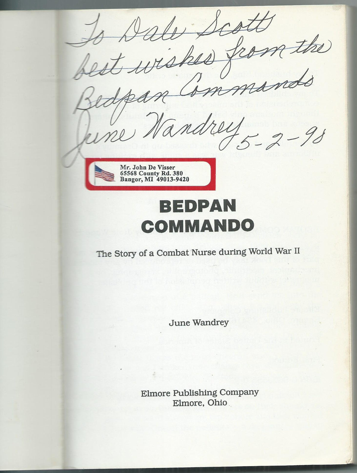 Bedpan Commando: The Story of a Combat Nurse During World War II