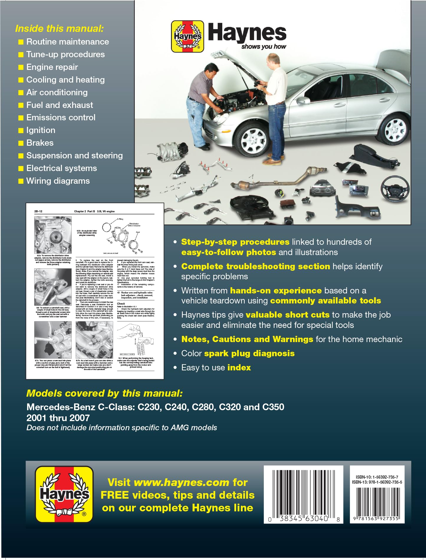 Mercedes-Benz C-Class 2001 thru 2007 Haynes Repair Manual (Automotive Repair Manual)