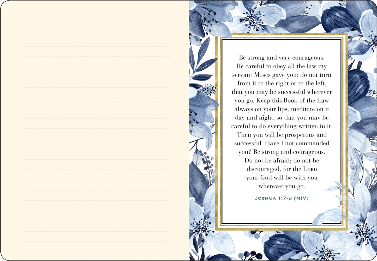 Be Strong and Courageous Artisan Journal (Vegan Leather Notebook)