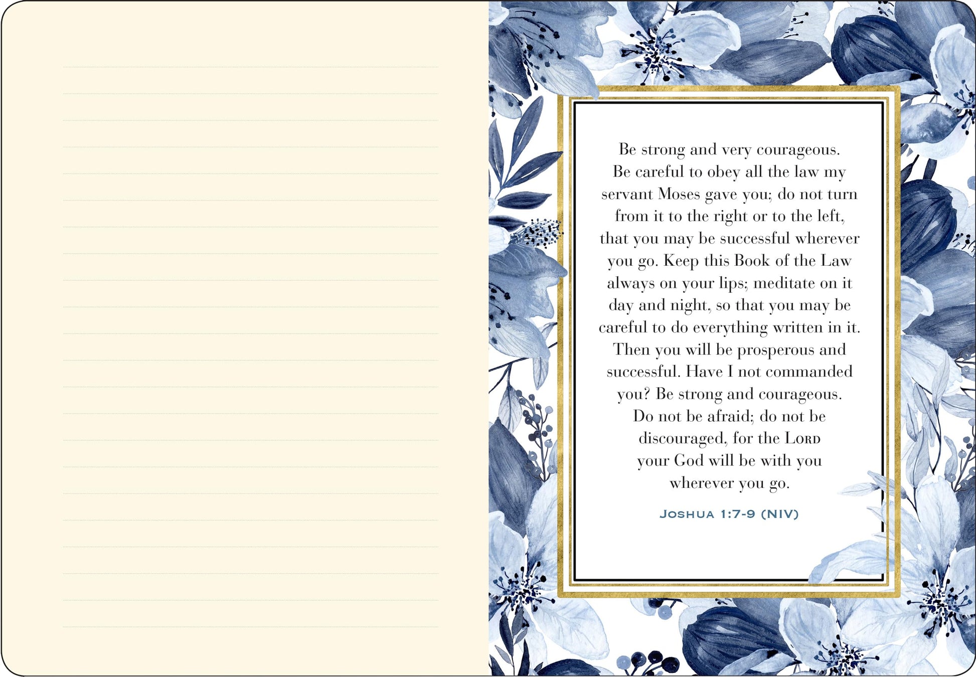 Be Strong and Courageous Artisan Journal (Vegan Leather Notebook)