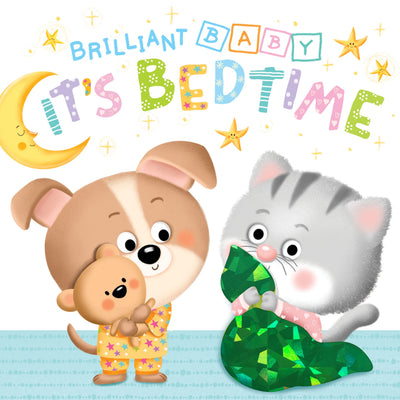 Little Hippo Books Brilliant Baby: It's Bedtime - Children's Touch and Feel and Learn Sensory Board Book (Touch & Feel Sensory Board Books for Baby & Toddler Time)