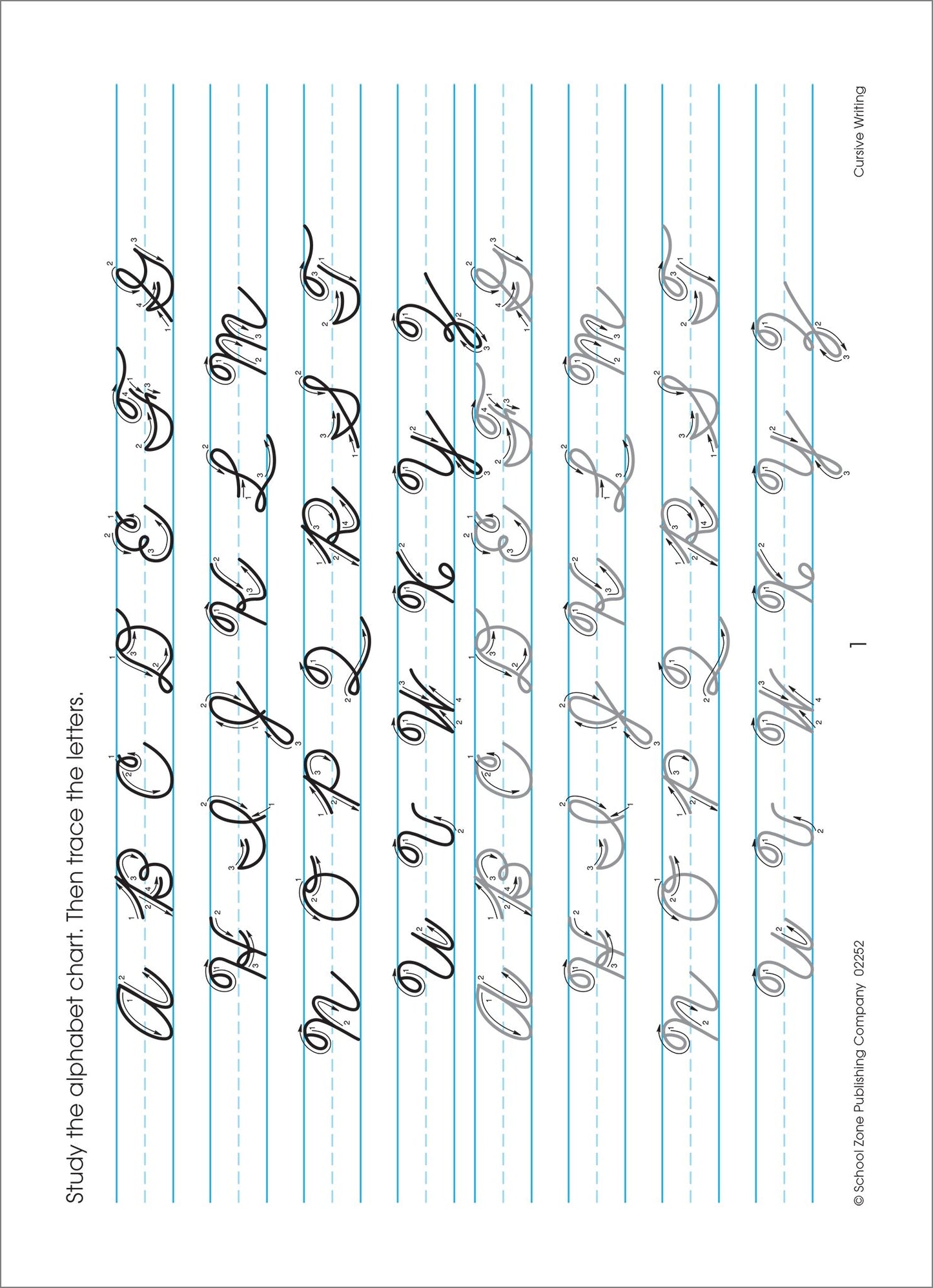 School Zone Cursive Writing Workbook: 64 Pages, 3rd Grade, 4th Grade, Practice Handwriting, Tracing, Letters, Words, Sentences, Ages 8 to 10 (I Know It! Book Series)