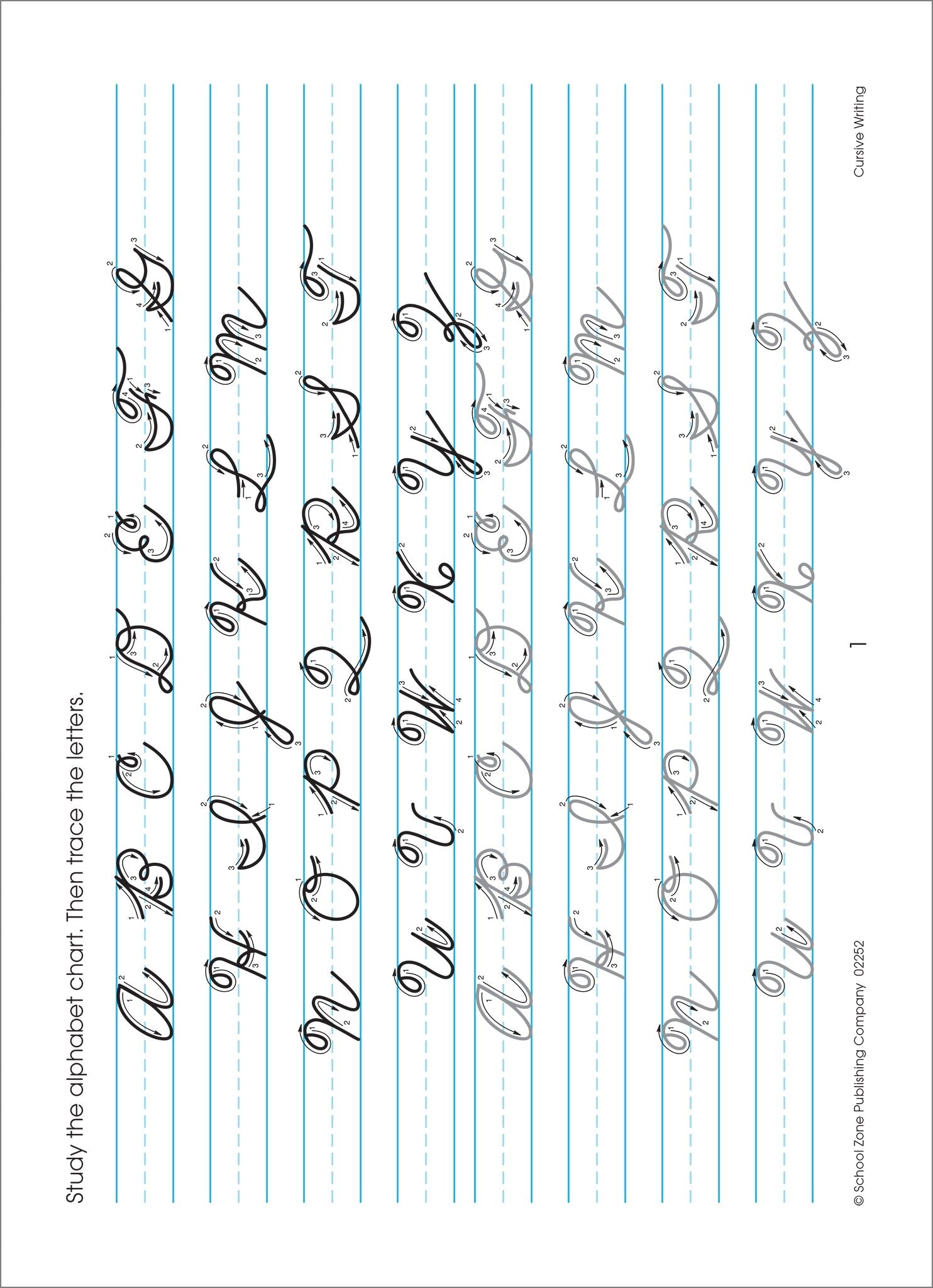 School Zone Cursive Writing Workbook: 64 Pages, 3rd Grade, 4th Grade, Practice Handwriting, Tracing, Letters, Words, Sentences, Ages 8 to 10 (I Know It! Book Series)