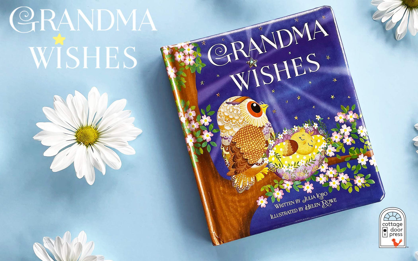 Grandma Wishes Padded Board Book And Owl Plush Gift Set