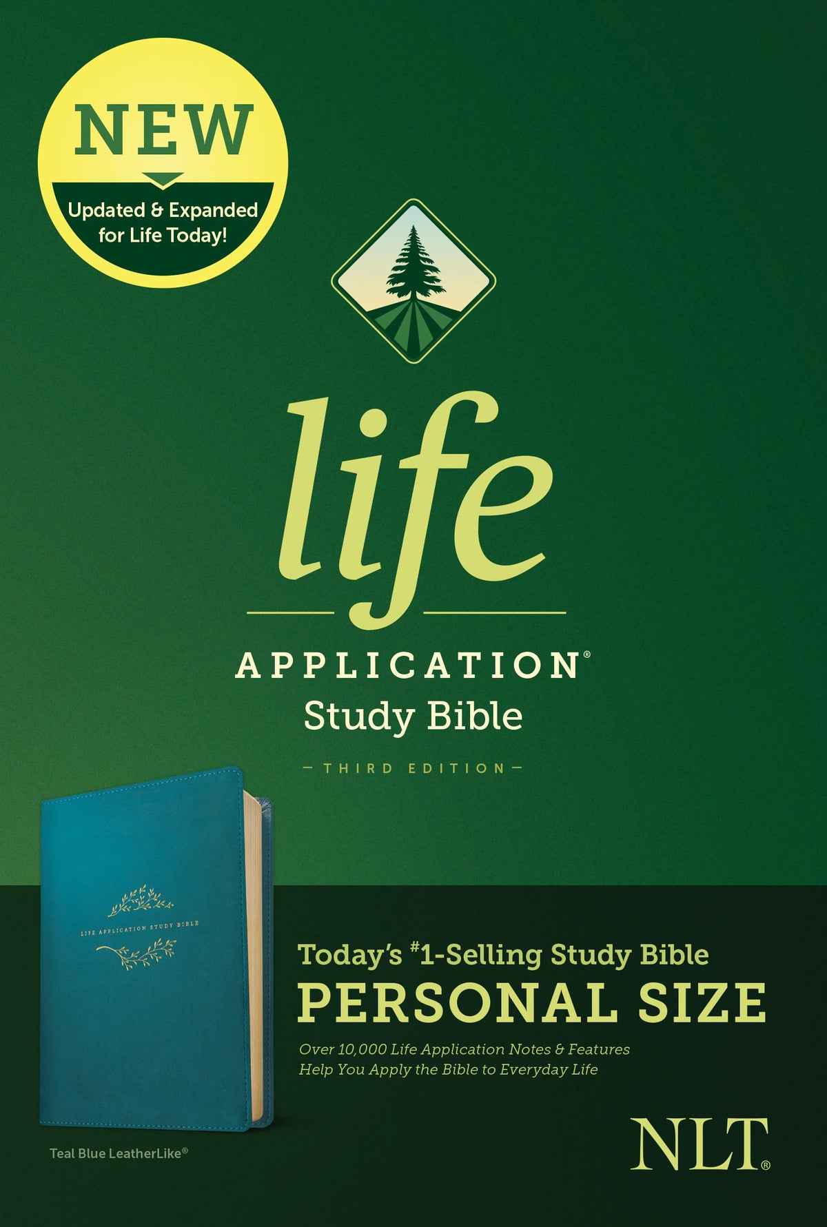 Tyndale NLT Life Application Study Bible, Third Edition, Personal Size (LeatherLike, Teal Blue) - New Living Translation Bible, Personal Sized Study Bible to Carry with you Every Day