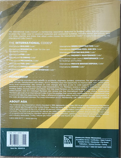 2018 International Fuel Gas Code (International Code Council Series)