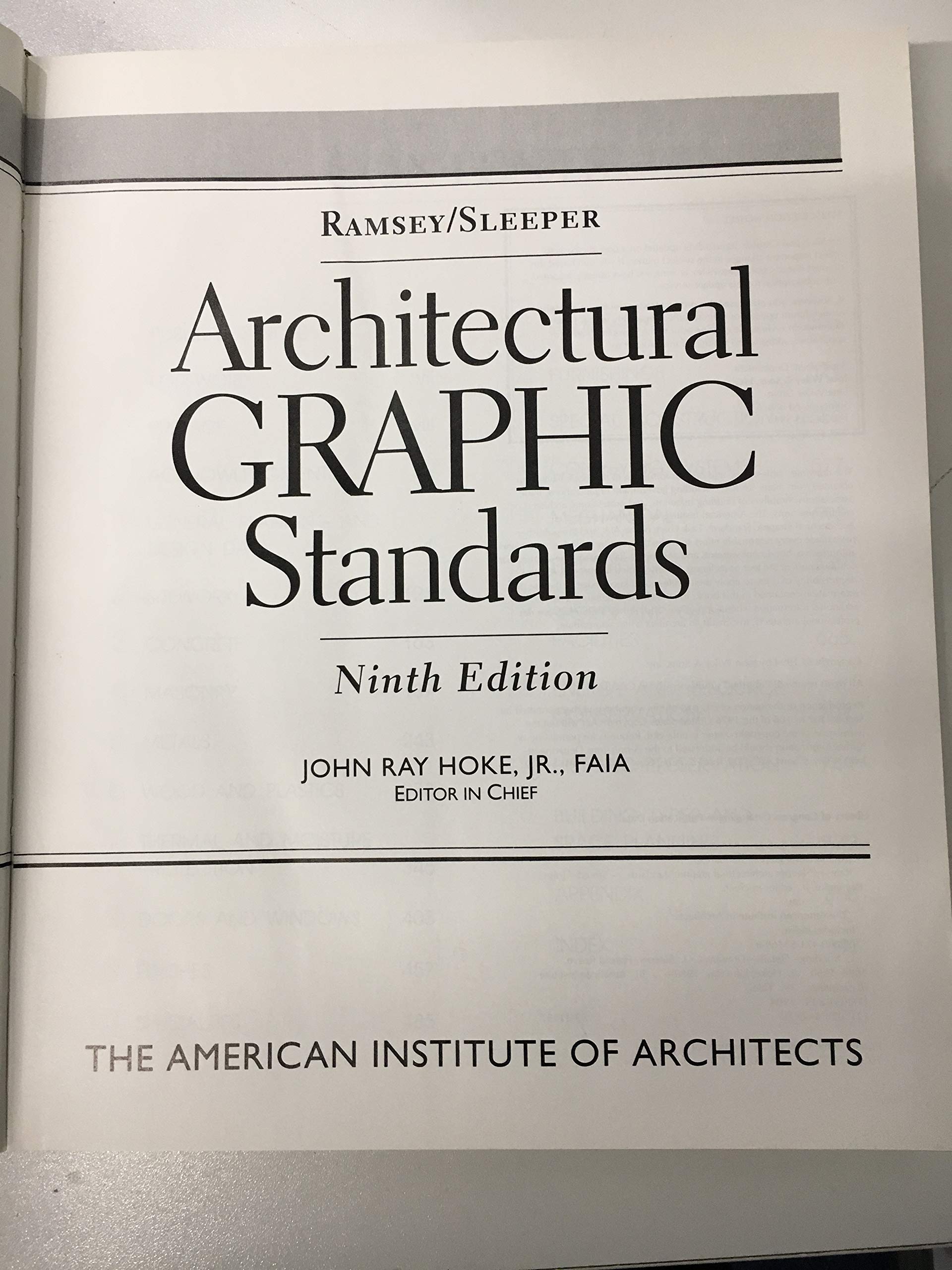 Architectural Graphic Standards, 9th Edition