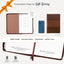 Classic Faux Leather Journal Strong and Courageous Joshua 1:57 Bible Verse, Brown Inspirational Notebook, Lined Pages w/Scripture, Ribbon Marker, Zipper Closure
