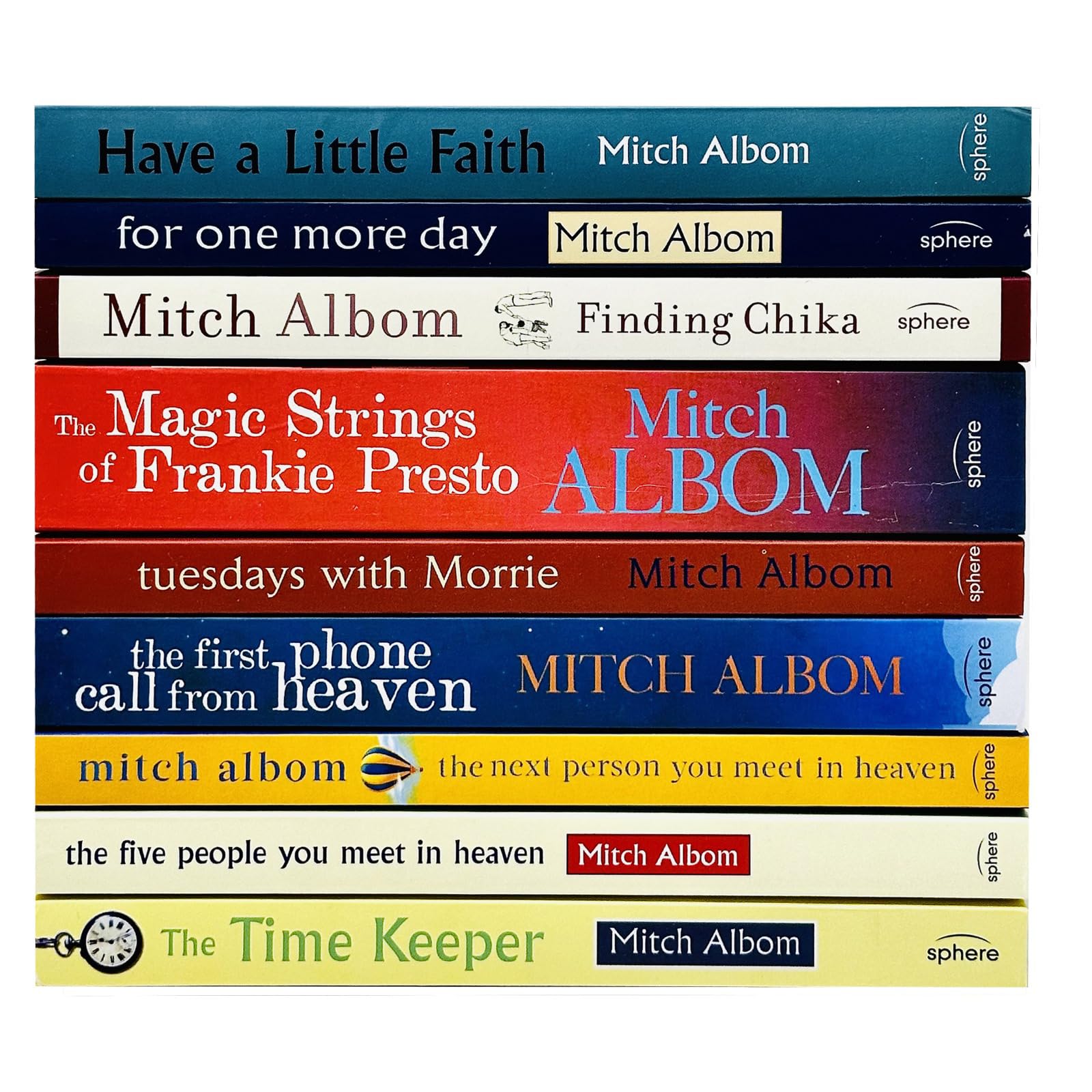 Mitch Albom Collection 9 Books Set (Have A Little Faith,For One More Day,Finding Chika,Magic Strings of Frankie Presto,Tuesdays With Morrie,First Phone Call From Heaven, The Time Keeper & More)