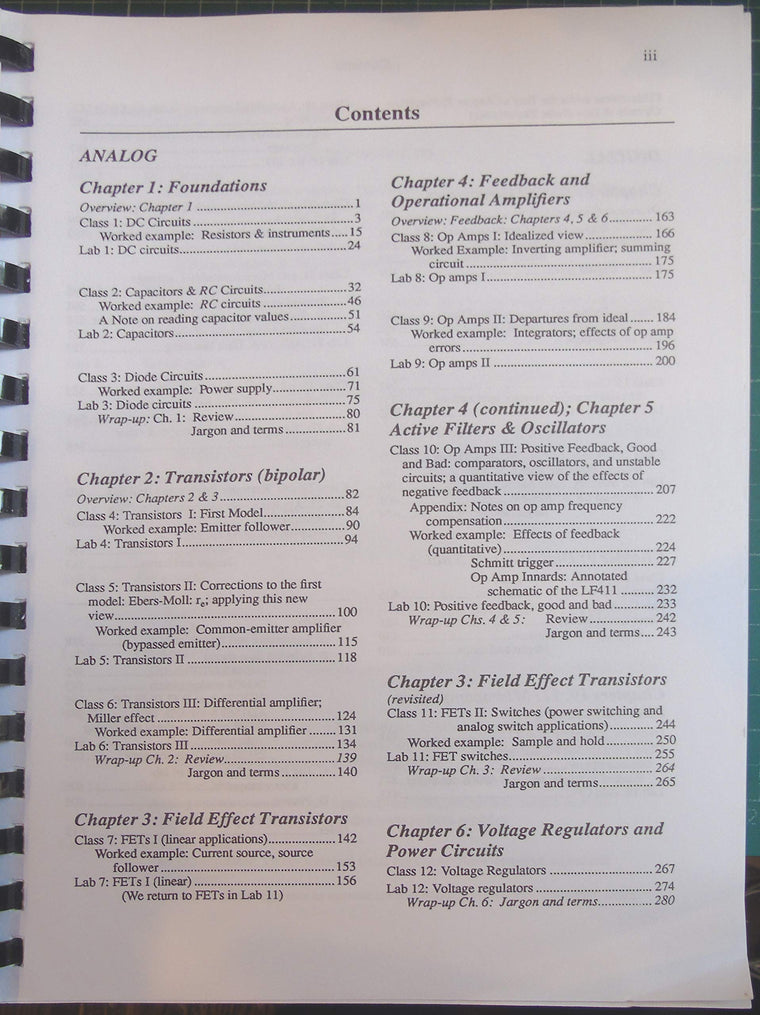 The Art of Electronics Student Manual — back cover