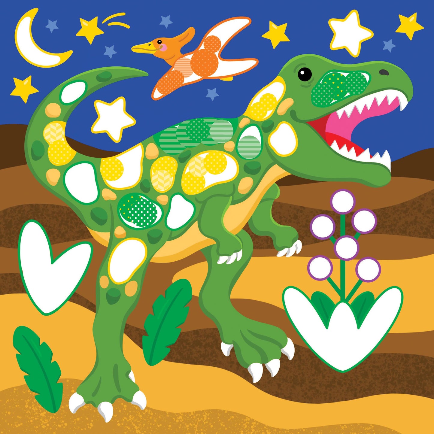 Color-By-Dots Sticker Book - Dinosaurs (Use over 1,900 dot stickers to create 9 incredible scenes)
