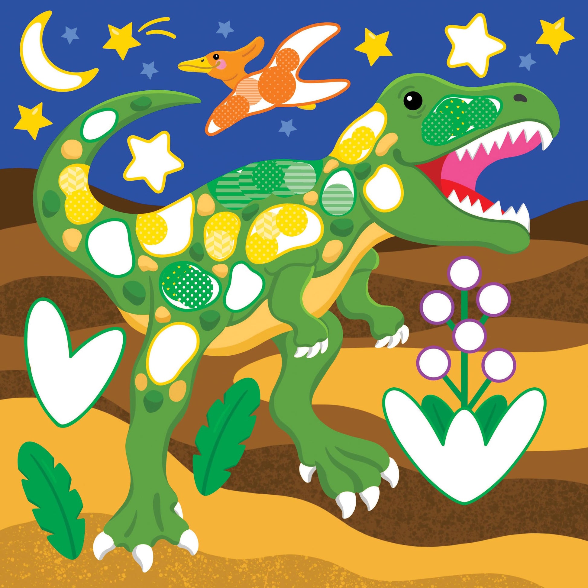 Color-By-Dots Sticker Book - Dinosaurs (Use over 1,900 dot stickers to create 9 incredible scenes)