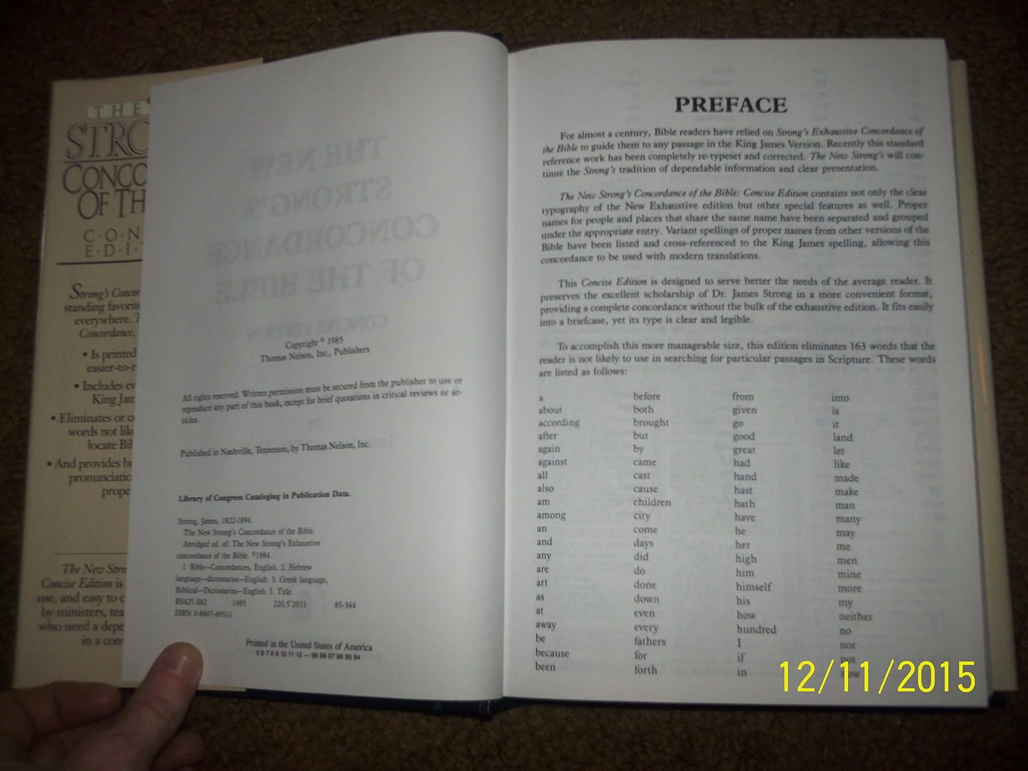 The New Strong's Concordance of the Bible: Popular Edition