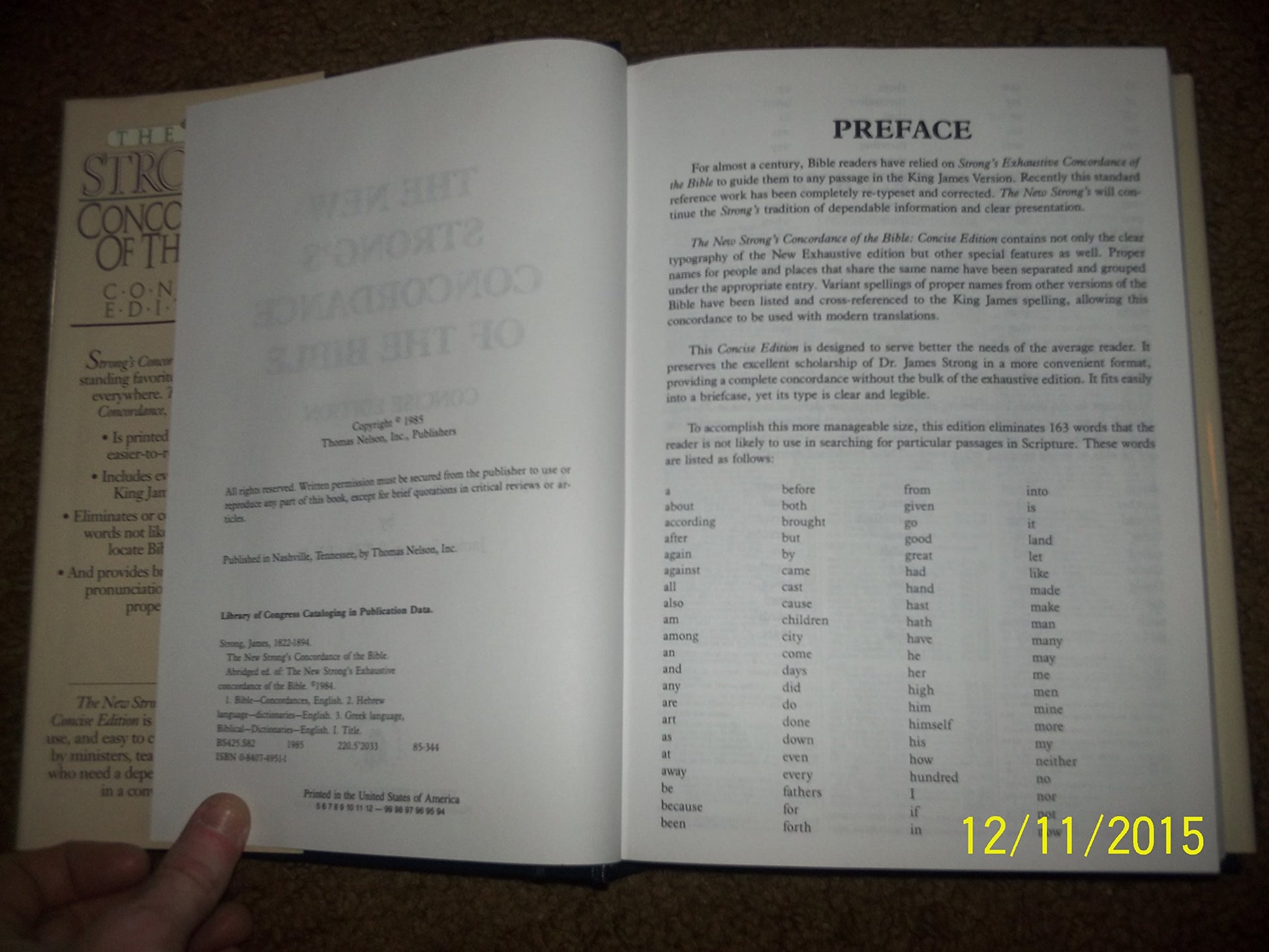 The New Strong's Concordance of the Bible: Popular Edition