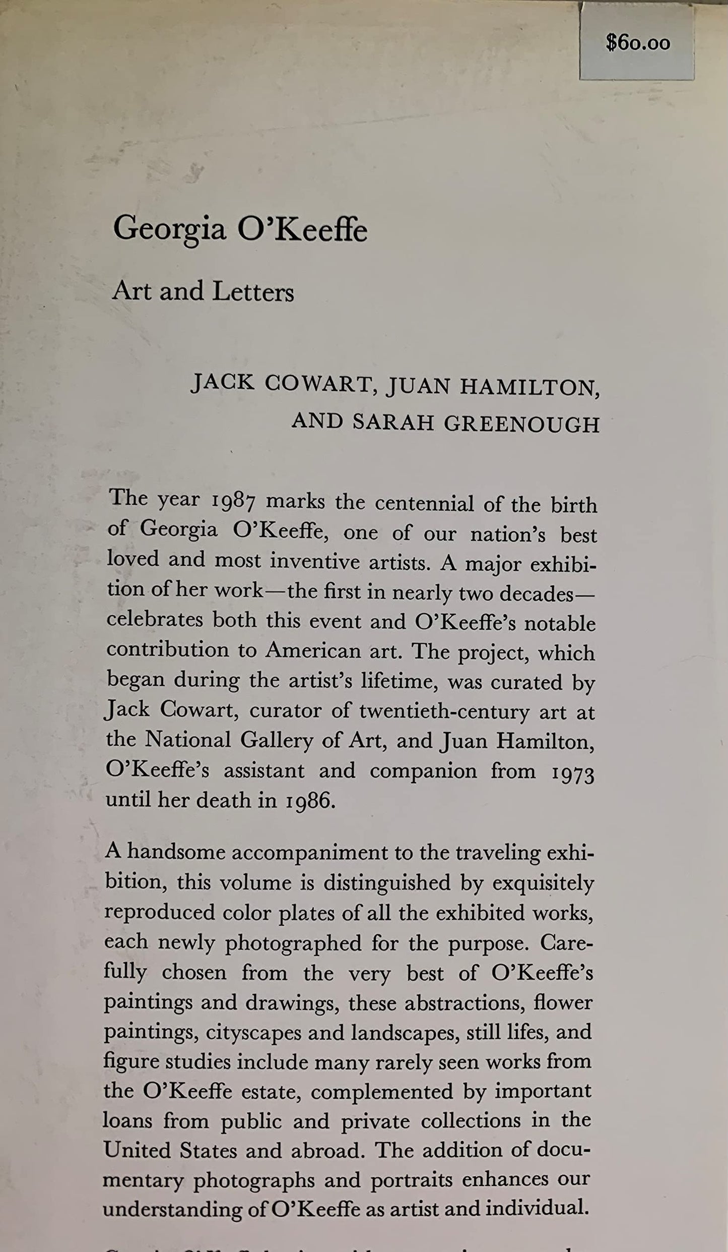Georgia O'Keeffe: Art and Letters
