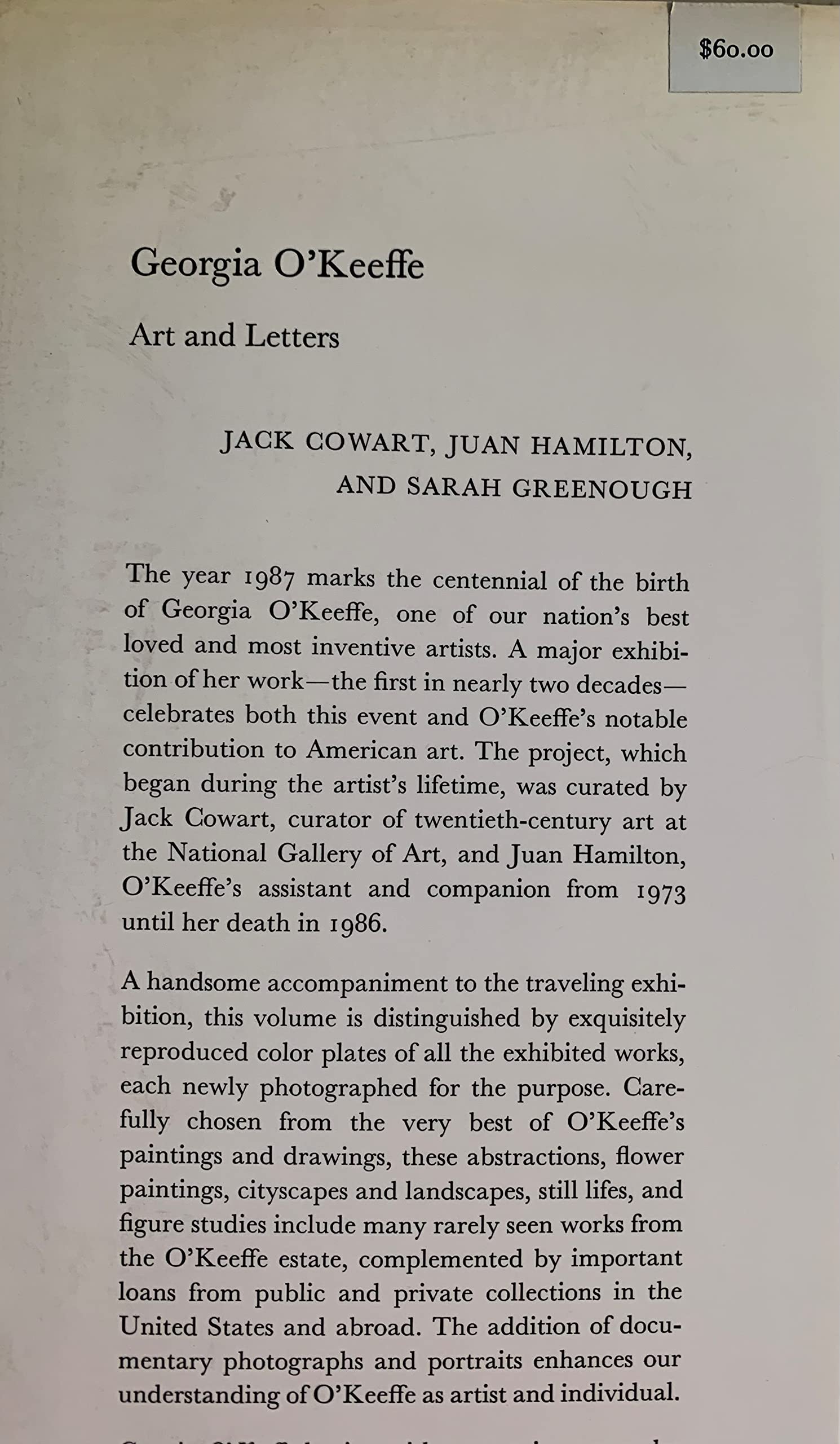 Georgia O'Keeffe: Art and Letters