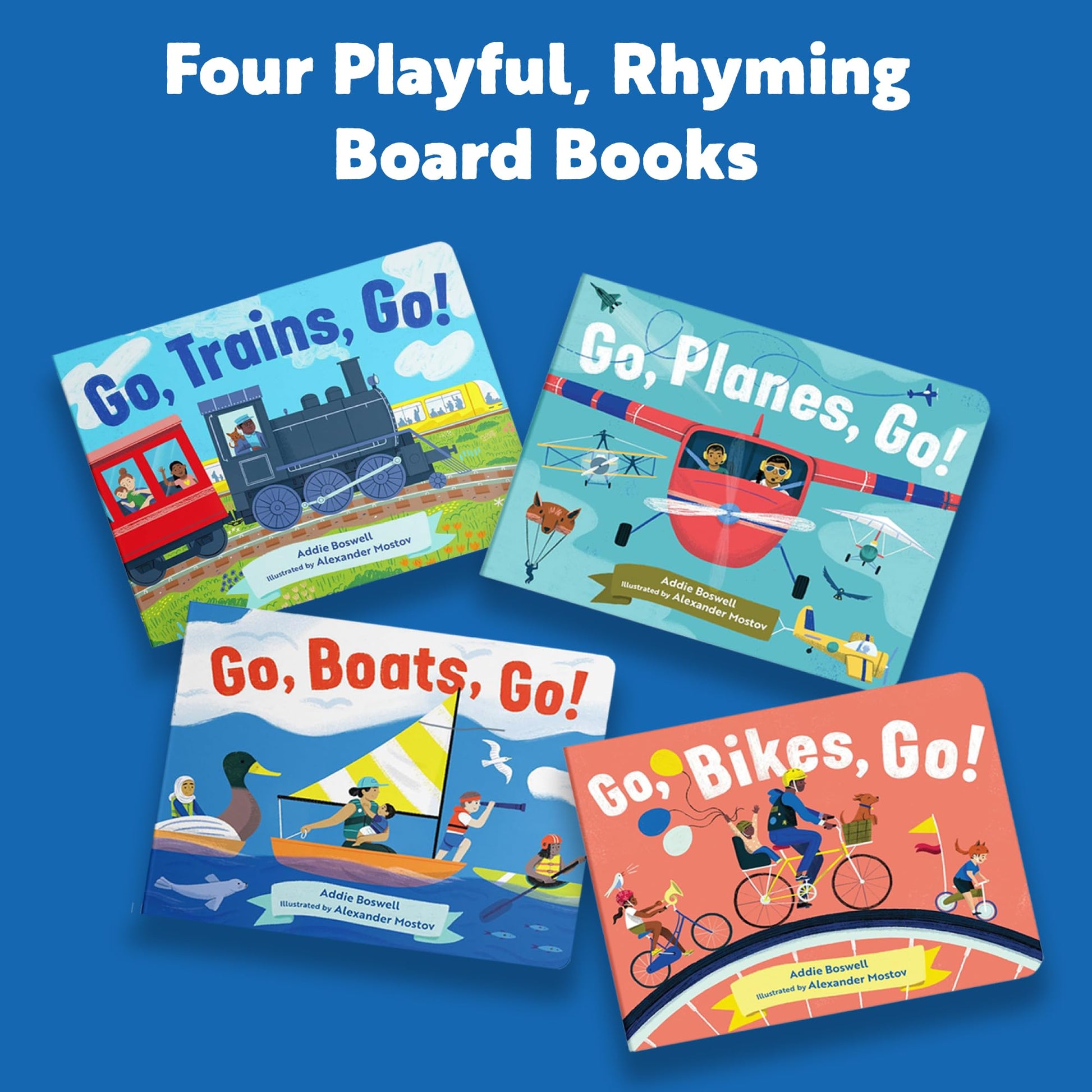 My First Things That Go: A Four-Board-Book Box Set of Boats, Planes, Bikes, and Trains for Toddlers 1-3 (Things That Go Series)