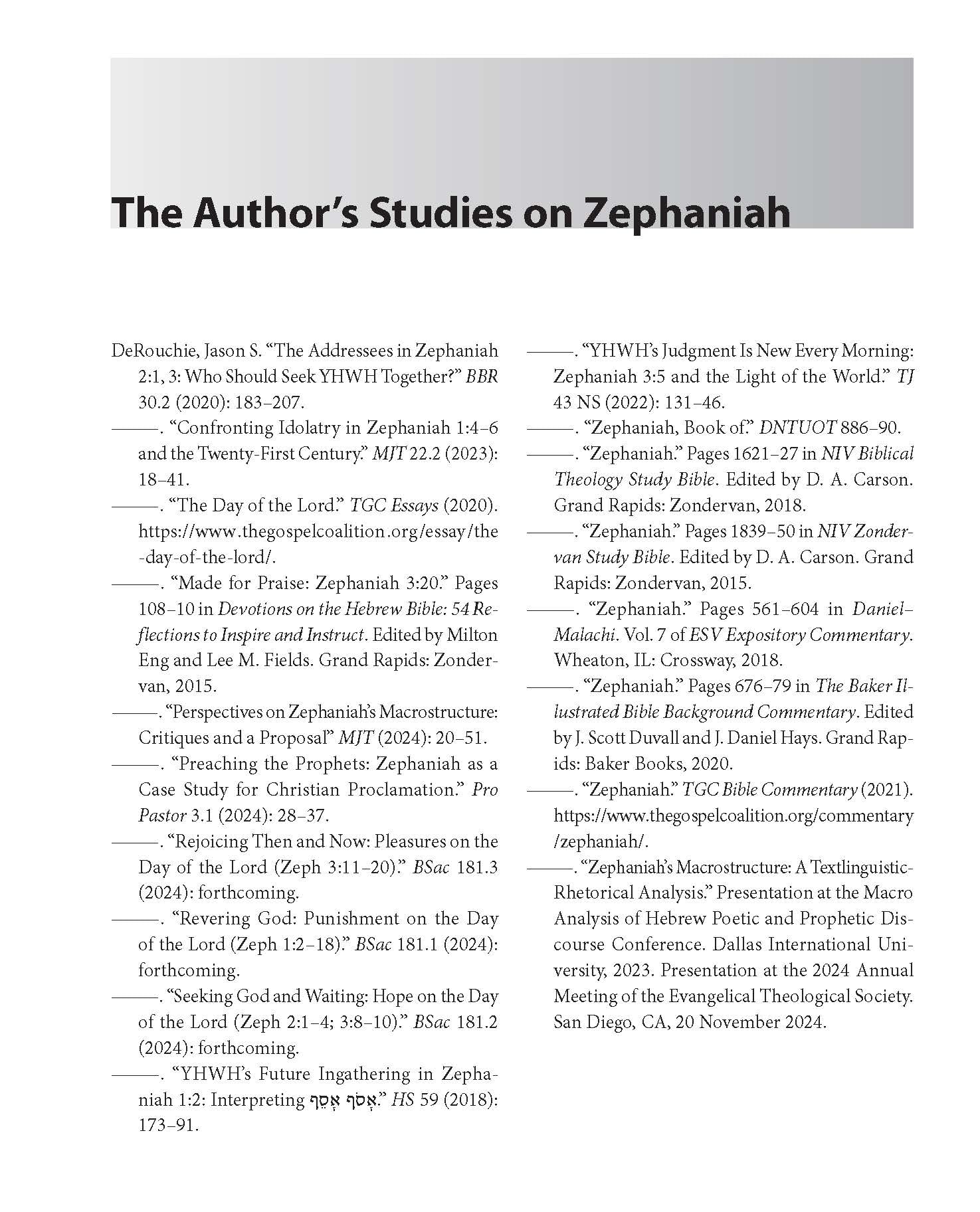 Zephaniah: A Discourse Analysis of the Hebrew Bible (32) (Zondervan Exegetical Commentary on the Old Testament)