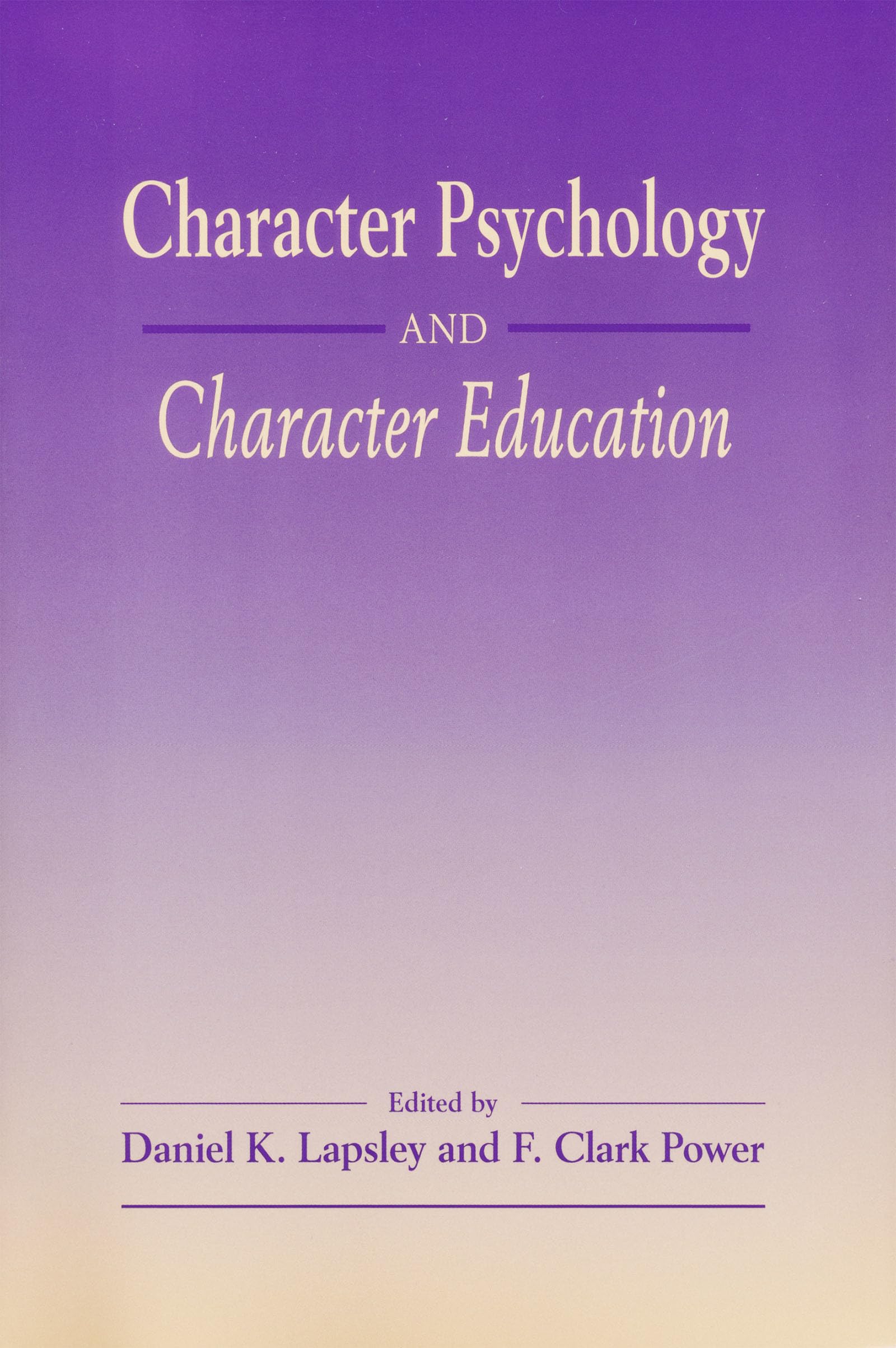 Character Psychology And Character Education