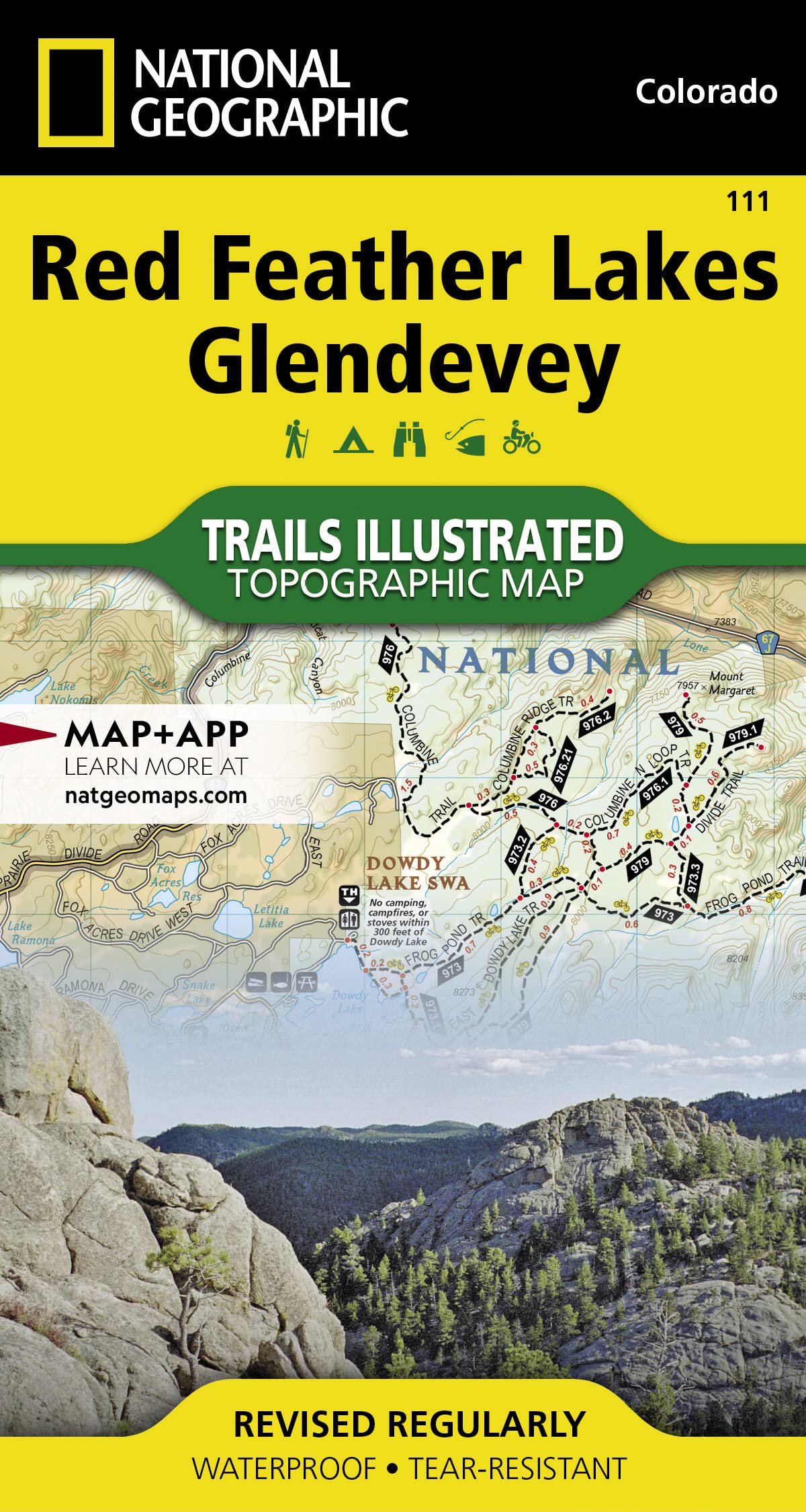 Red Feather Lakes, Glendevey Map (National Geographic Trails Illustrated Map, 111)
