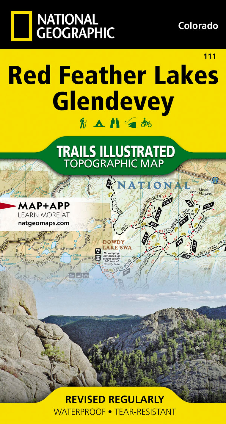 Red Feather Lakes, Glendevey Map (National Geographic Trails Illustrated Map, 111)