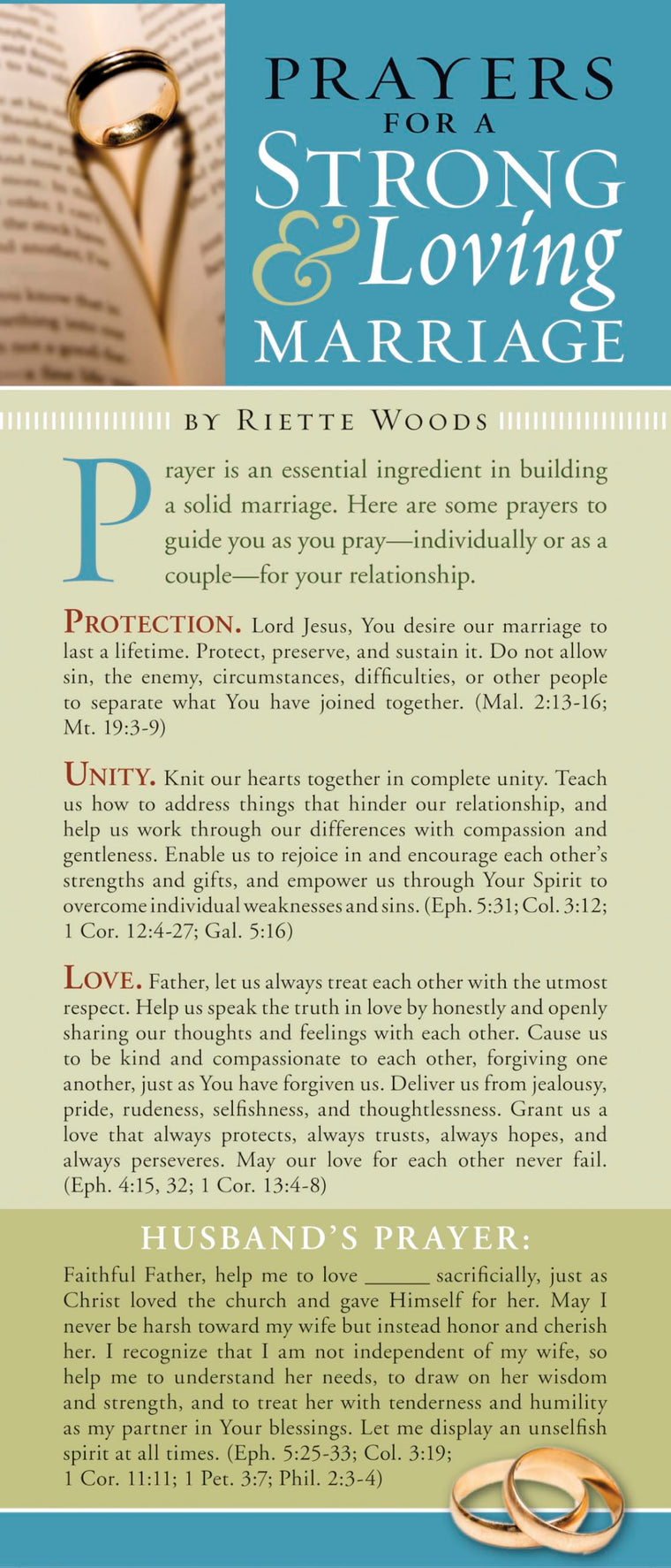 Prayers for a Strong and Loving Marriage 50-pack (Prayer Cards)