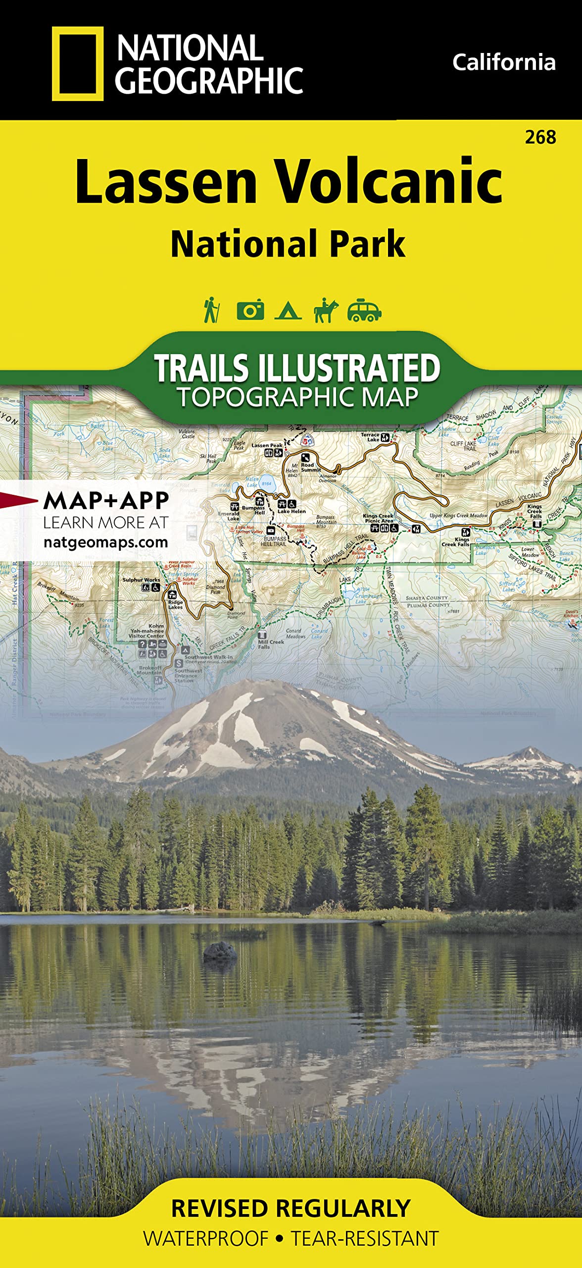 Lassen Volcanic National Park Map (National Geographic Trails Illustrated Map, 268)