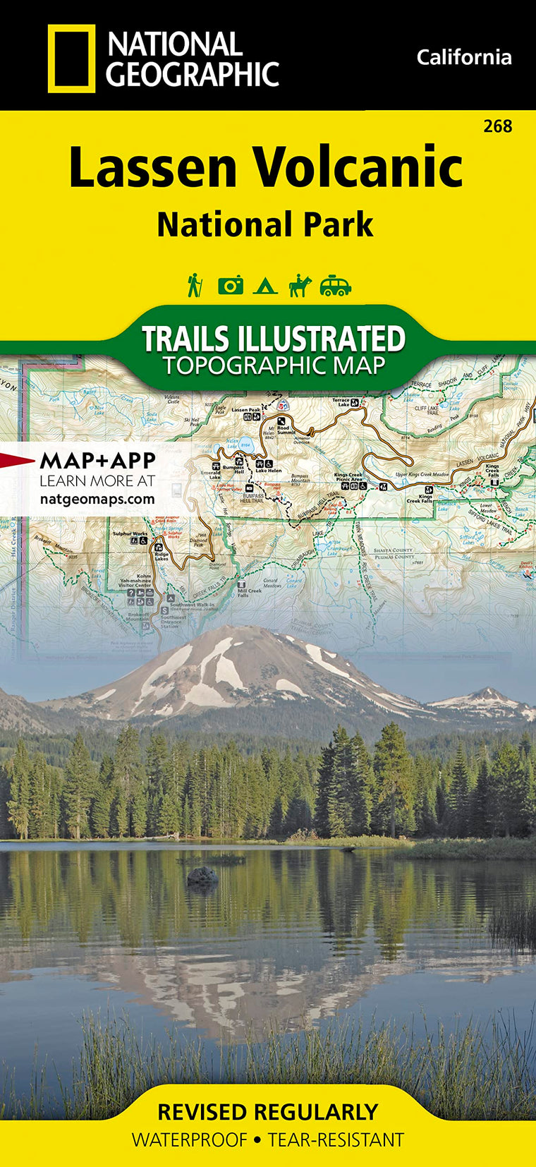 Lassen Volcanic National Park Map (National Geographic Trails Illustrated Map, 268)