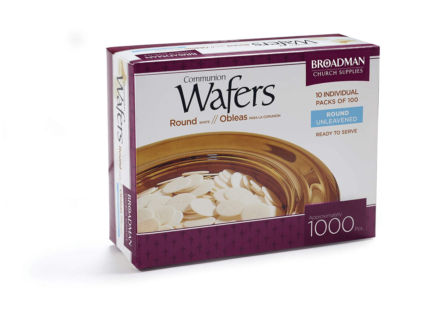 Broadman Church Supplies Communion Wafer, Round with Cross D