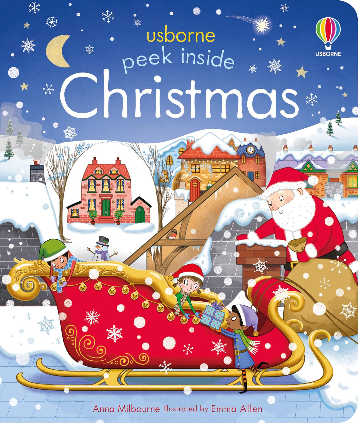 Peek Inside Christmas: A Festive Interactive Journey through Santa's Workshop, His Sleigh and His Home, a Winter Wonderland for Kids on Christmas
