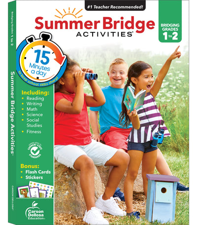 Summer Bridge Activities 1st to 2nd Grade Workbook, Activity Book With Math, Language Arts, Reading Comprehension, Science, Social Studies, Writing, Fitness, Flash Cards, Stickers and More (Volume 3)