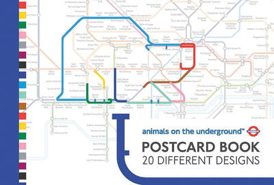 Animals on the Underground Postcard Book
