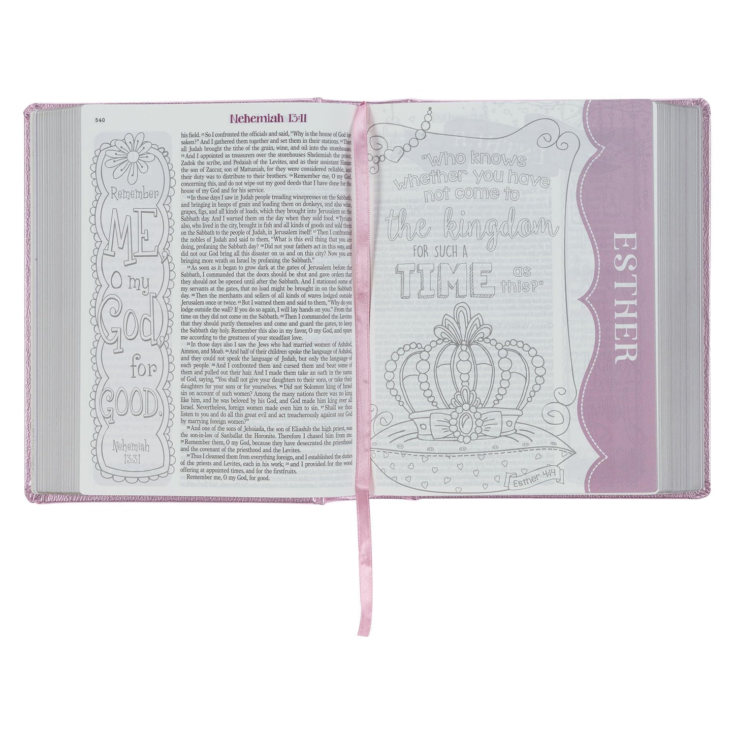 ESV Holy Bible, My Creative Bible For Girls, Faux Leather Hardcover w/Ribbon Marker, Illustrated Coloring, Journaling and Devotional Bible, English ... Metallic Pink (ESV Creative Editions Girls)