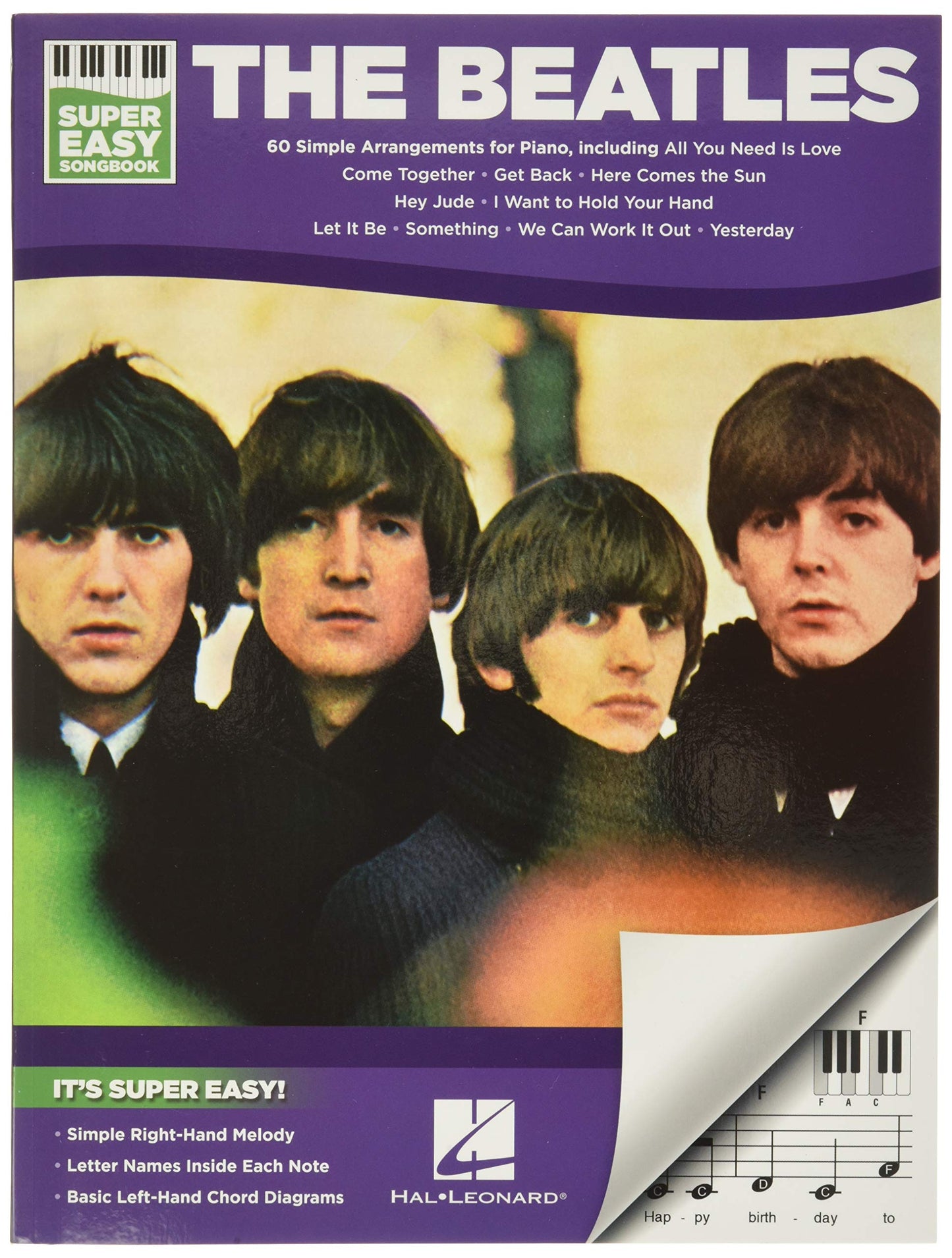 The Beatles - Super Easy Songbook  60 Iconic Songs for Easy Piano  Let It Be, Hey Jude, Yesterday and More  Beginner Piano Sheet music Arrangements