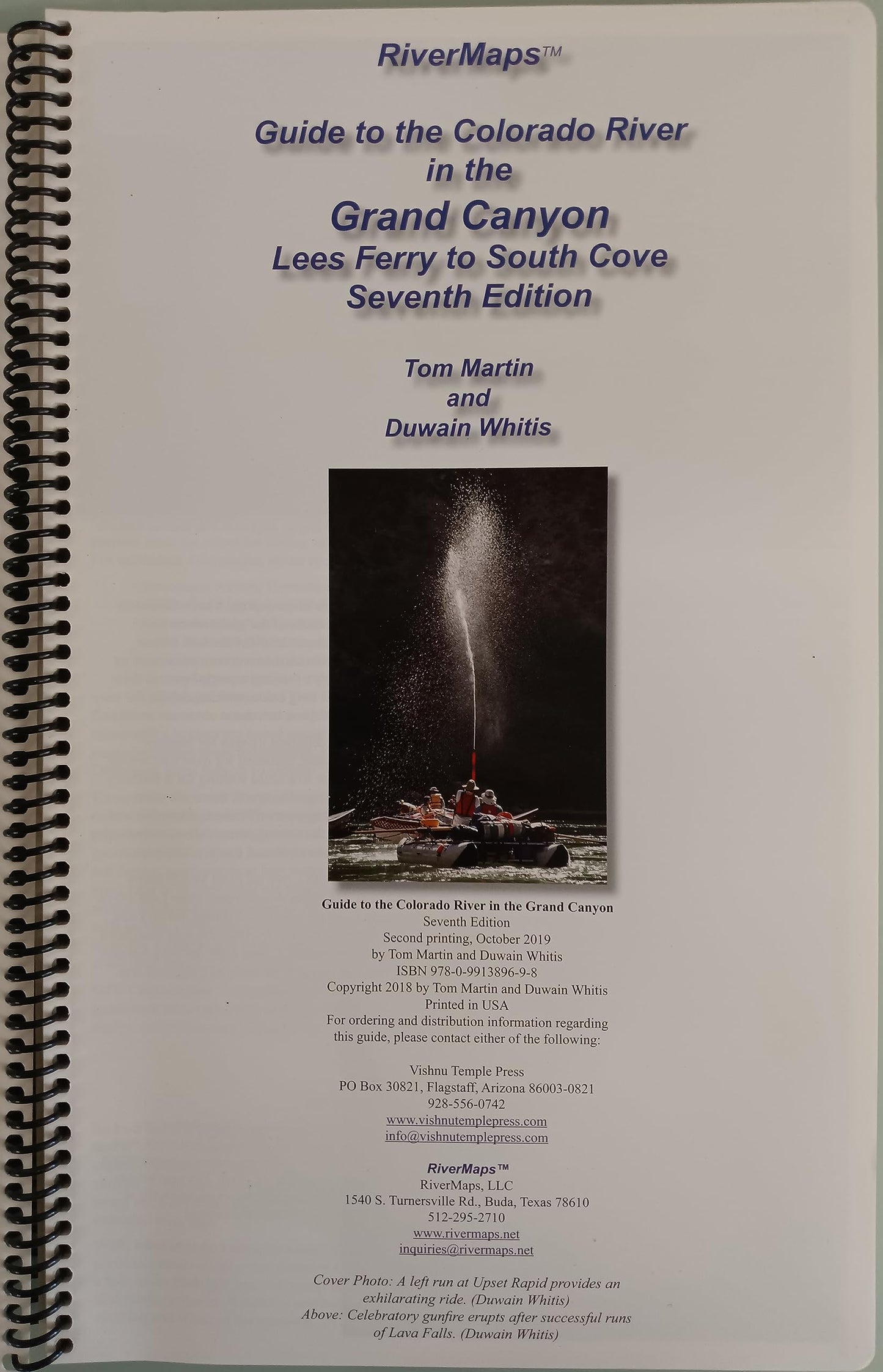 Guide to the Colorado River in the Grand Canyon: Lees Ferry to South Cove
