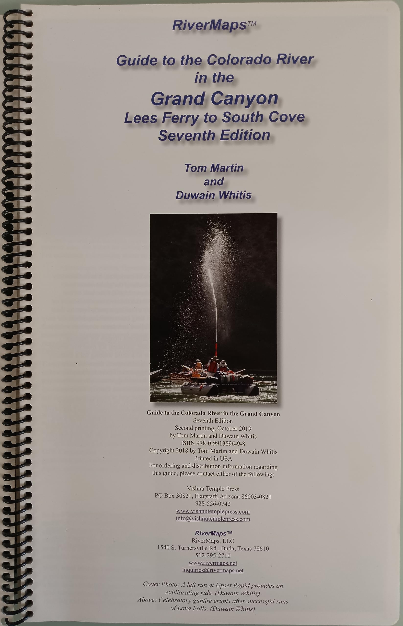 Guide to the Colorado River in the Grand Canyon: Lees Ferry to South Cove